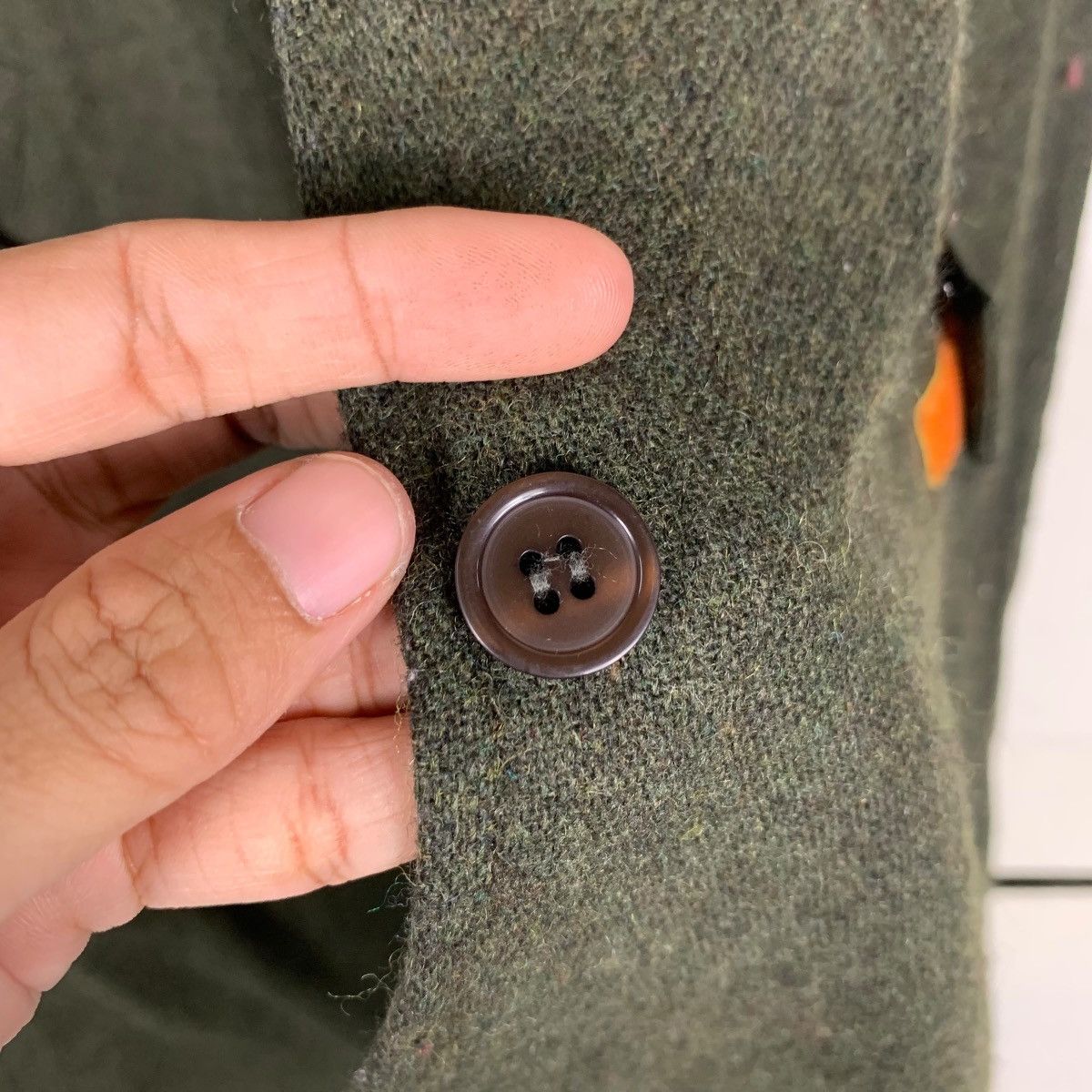 Other INVITATION Olive Green Wool Hooded Overcoat #1377-C62 Size US XS / EU 42 / 0 - 15 Thumbnail