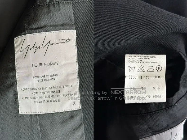 Yohji Yamamoto Yohji Yamamoto Drawstring Deconstructed Vertical Jacket Size US M / EU 48-50 / 2 - 8 Thumbnail