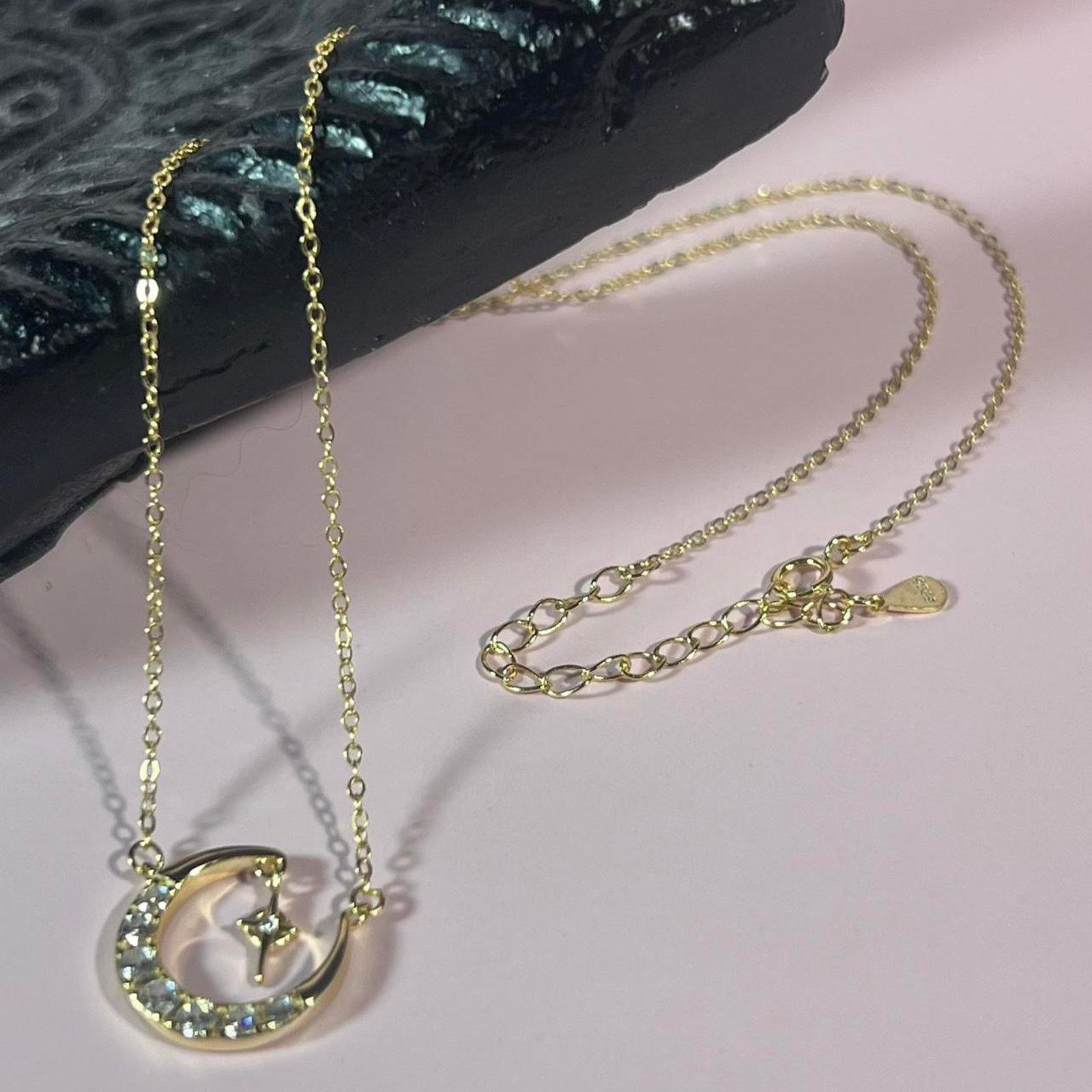 Jewelry Hespera gold star and moon necklace Size ONE SIZE - 1 Thumbnail