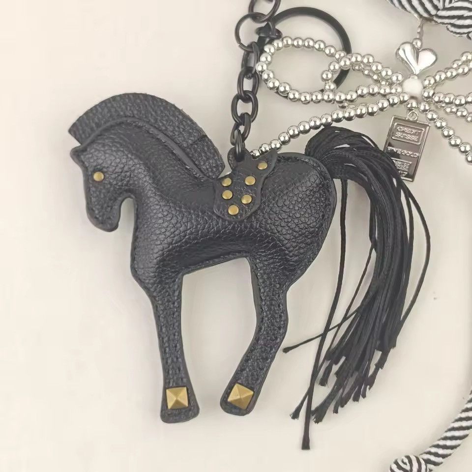 Japanese Brand Leather Horse Bag Charm Pendant Accessories Keychain Size ONE SIZE - 4 Thumbnail