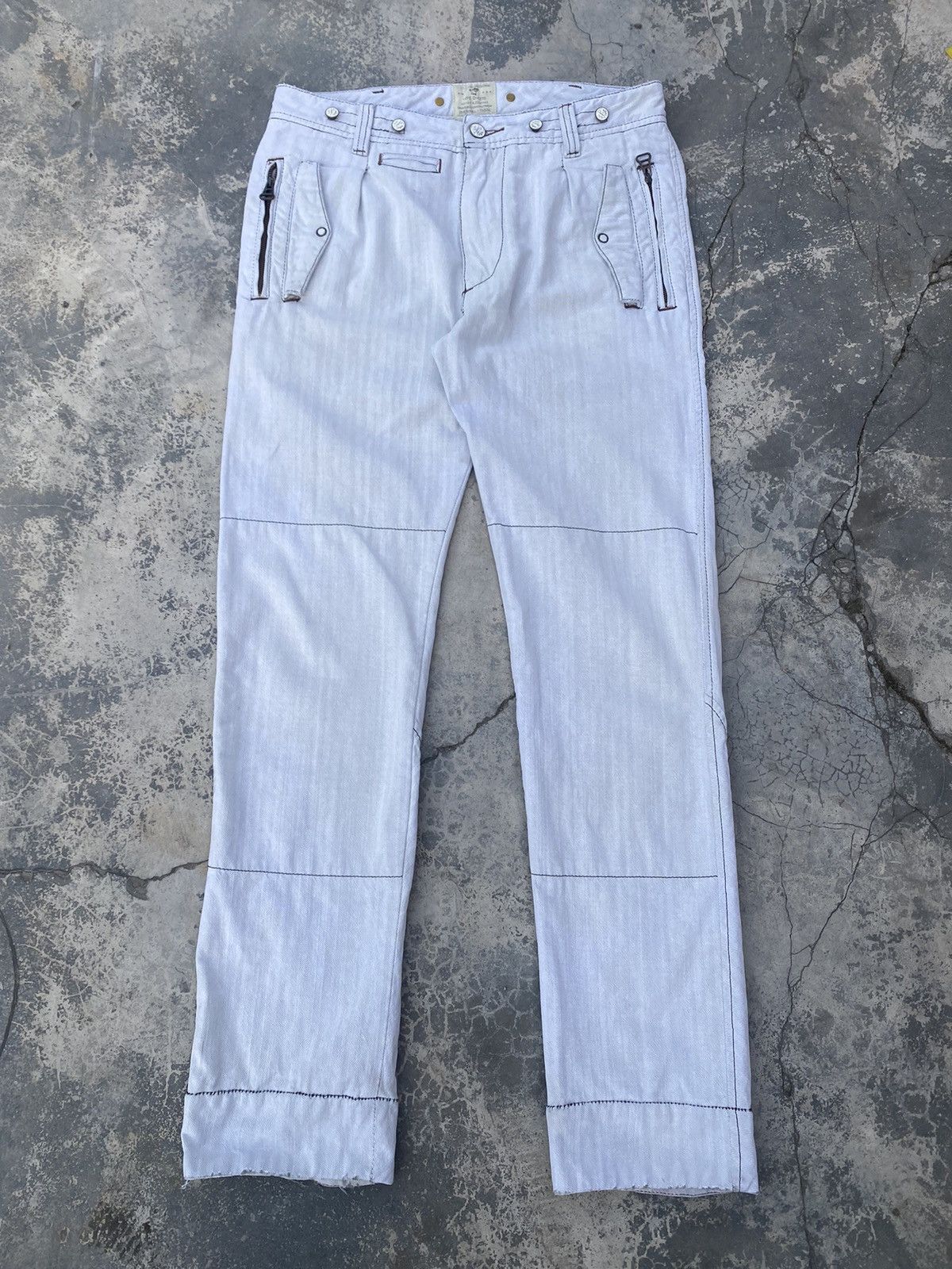 Diesel DIESEL White Slim Jeans Size US 31 - 1 Thumbnail