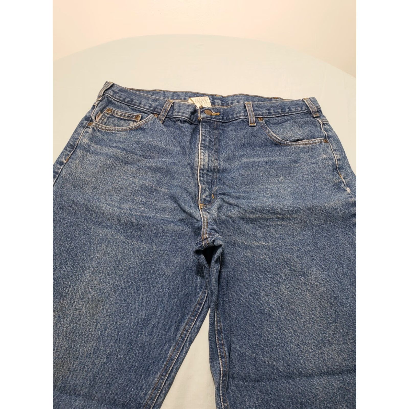 Carhartt VINTAGE Carhartt Jeans Relaxed Fit Men 40×32 Blue Denim 5-Pocket B17 DST Straight Regular Size 40 Mens Size US 40 / EU 56 - 4 Thumbnail