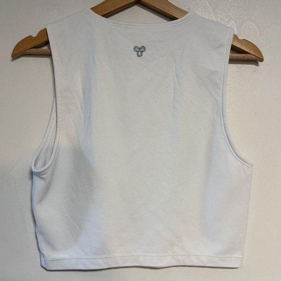 TNA TnAction White Cropped Sleeveless Tank Top Women’s Size L Size L / US 10 / IT 46 - 4 Thumbnail
