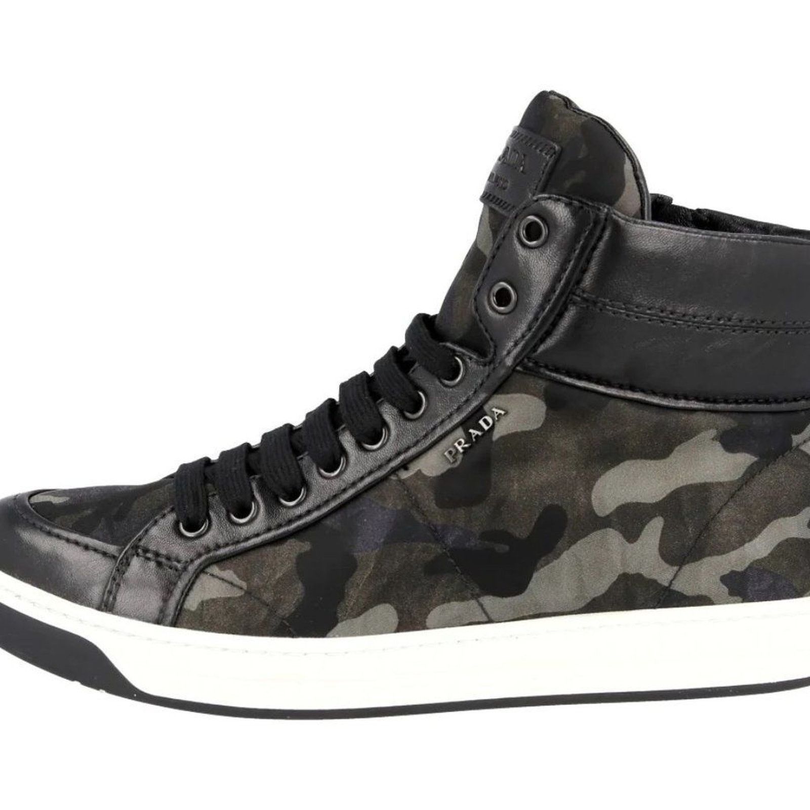 Prada PRADA Vintage Mens Camouflage High Top Logo Sneakers Sz 38.5 Size US 6 / EU 39 - 3 Thumbnail