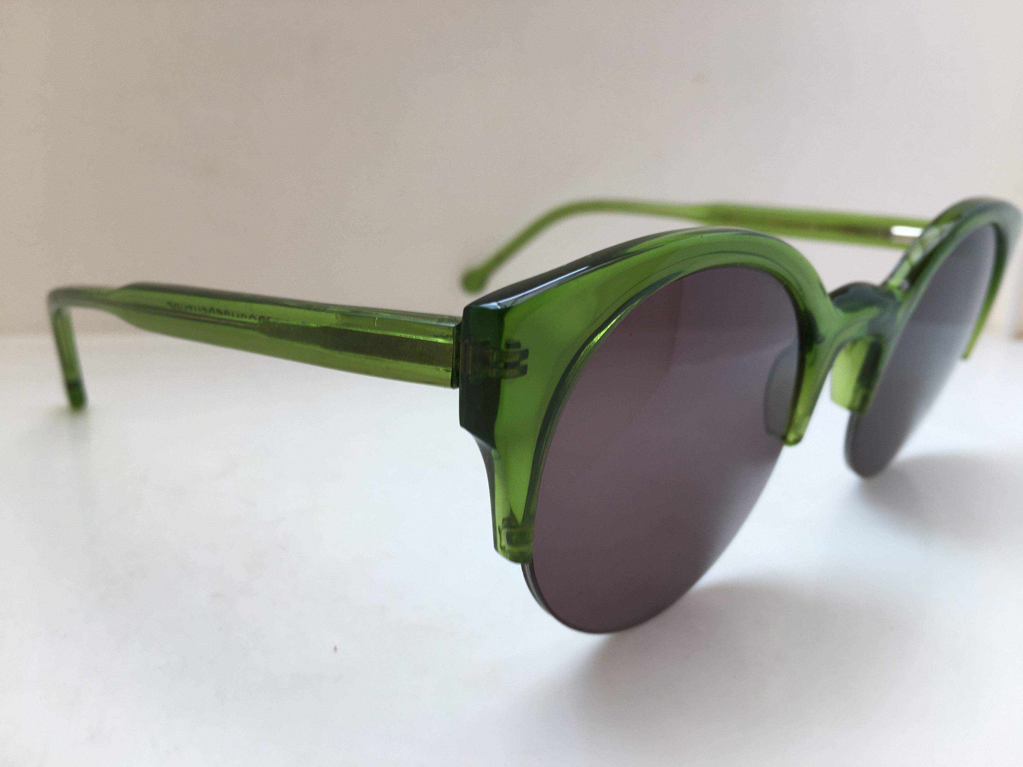Retrosuperfuture Retro Super Future Green Half Rim Cateye Sunglasses Itlay Size ONE SIZE - 2 Thumbnail