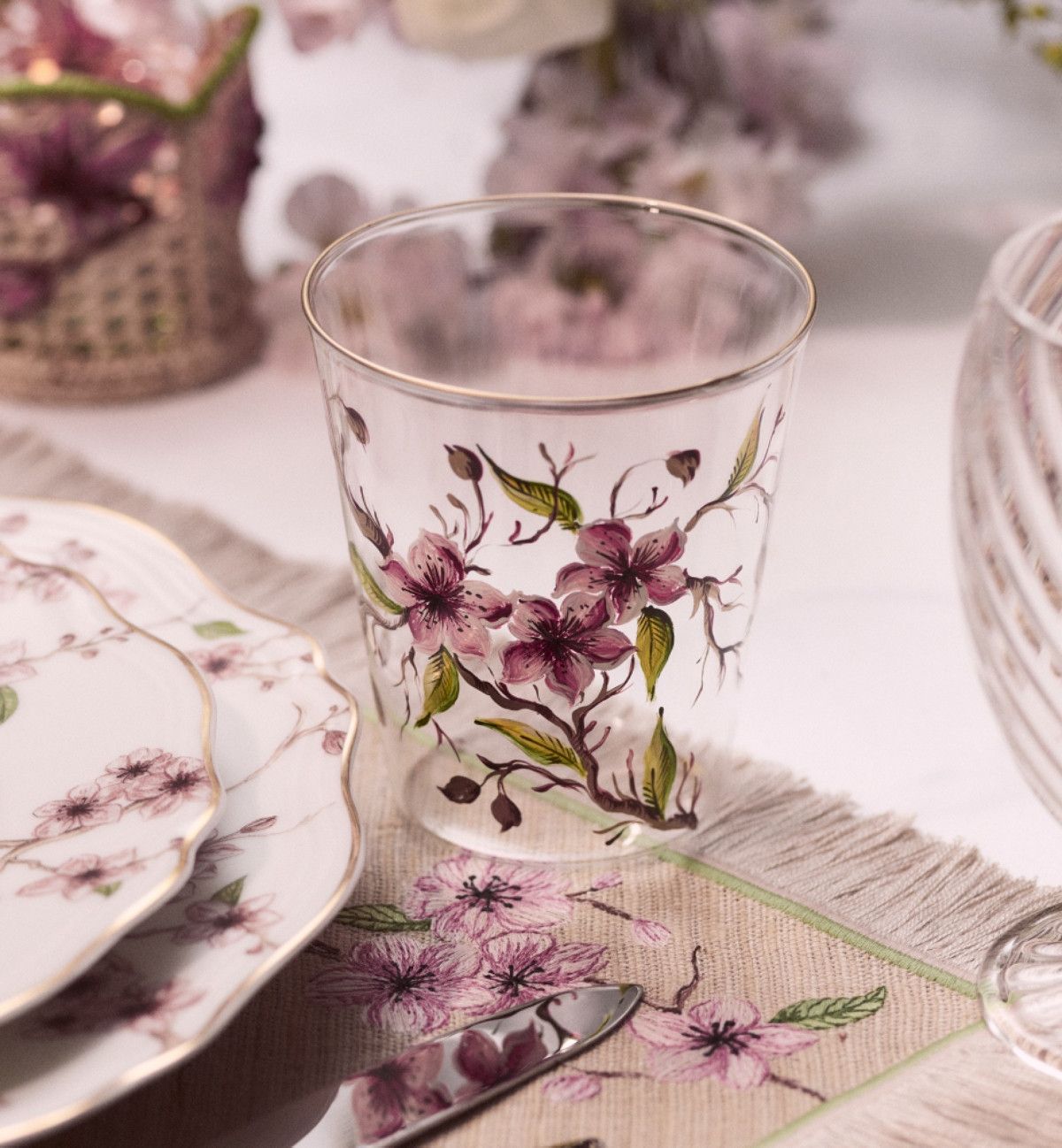 Dior o1bcso1str0226 Size:OS/Hand-Painted Water Glass in Pink Size ONE SIZE - 5 Thumbnail
