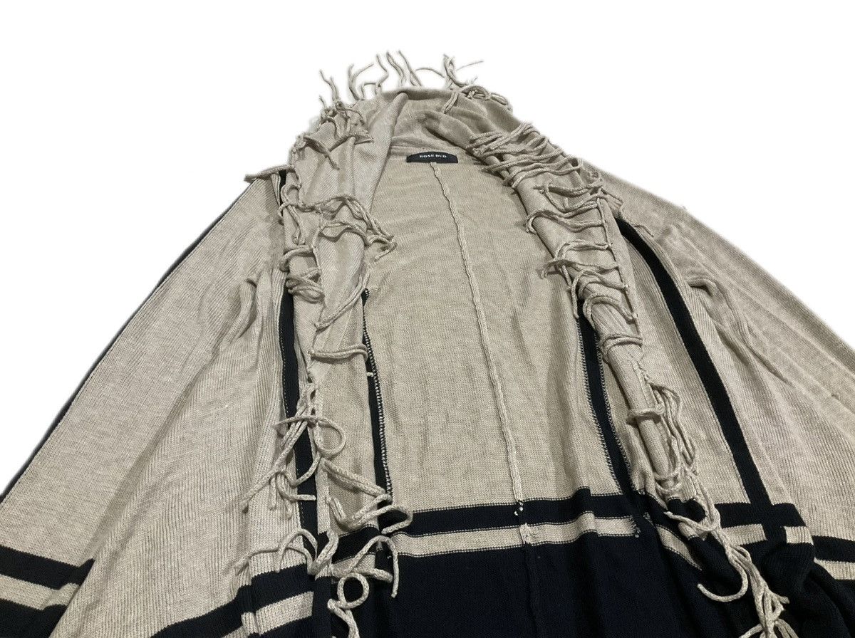 🔥Sick Y2K Rose Bud Fringed Cape Frayed Cardigan