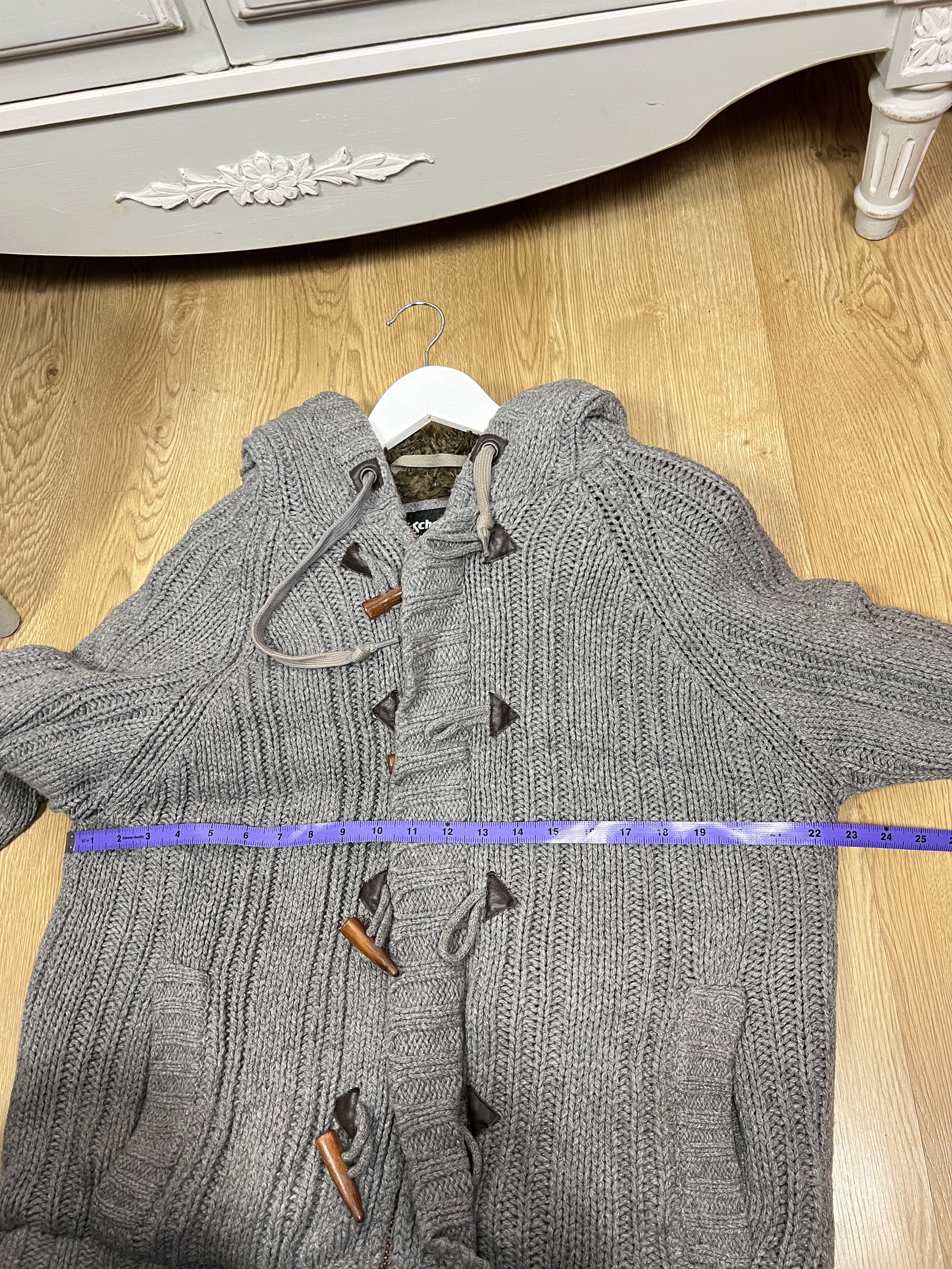 Schott × Vintage schott nyc cable knit hoodie military sherpa jacket size l Size US L / EU 52-54 / 3 - 11 Thumbnail
