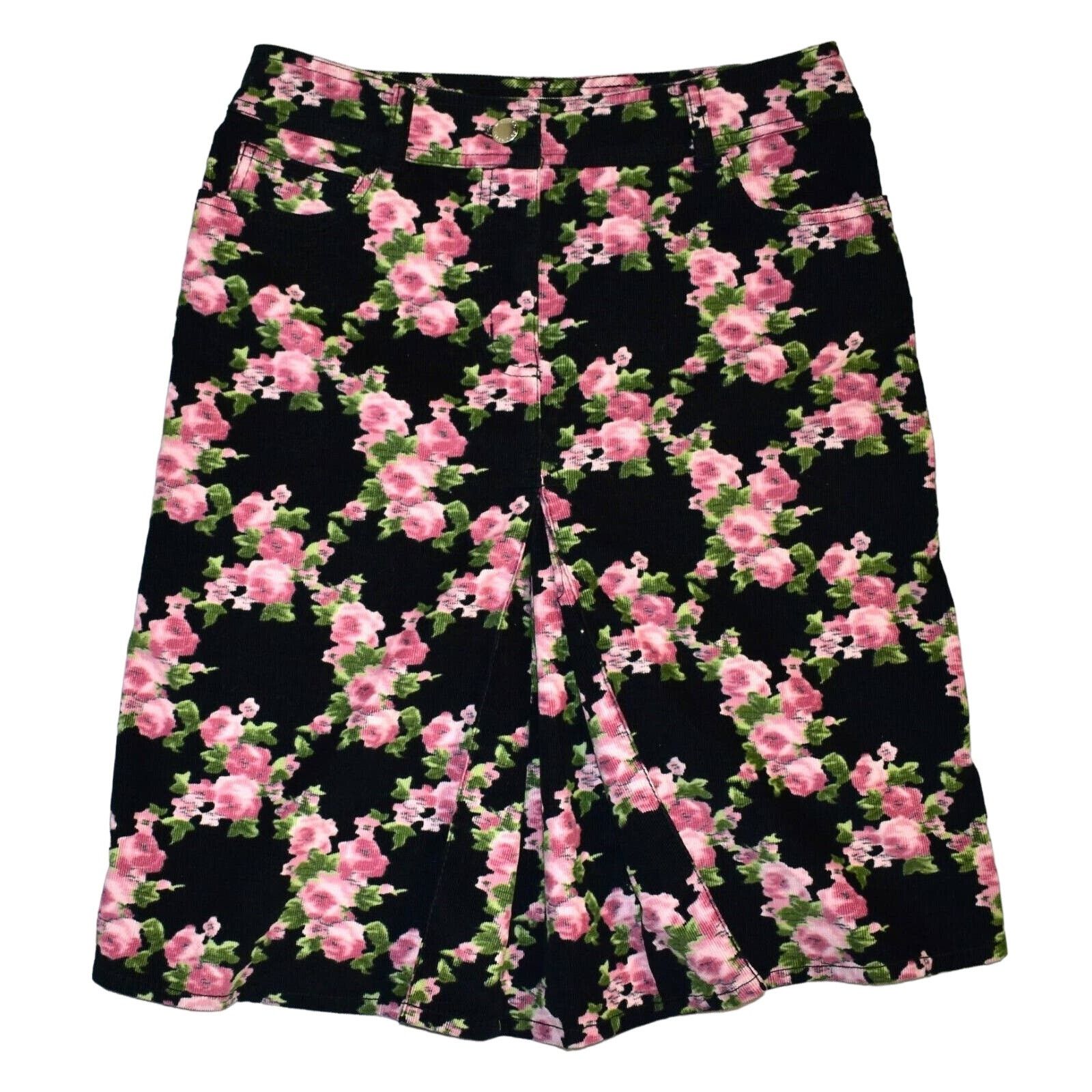 Valentino NEW RED VALENTINO Floral Micro Corduroy Jean Mini Skirt Sz S Size 28" / US 6 / IT 42 - 1 Thumbnail