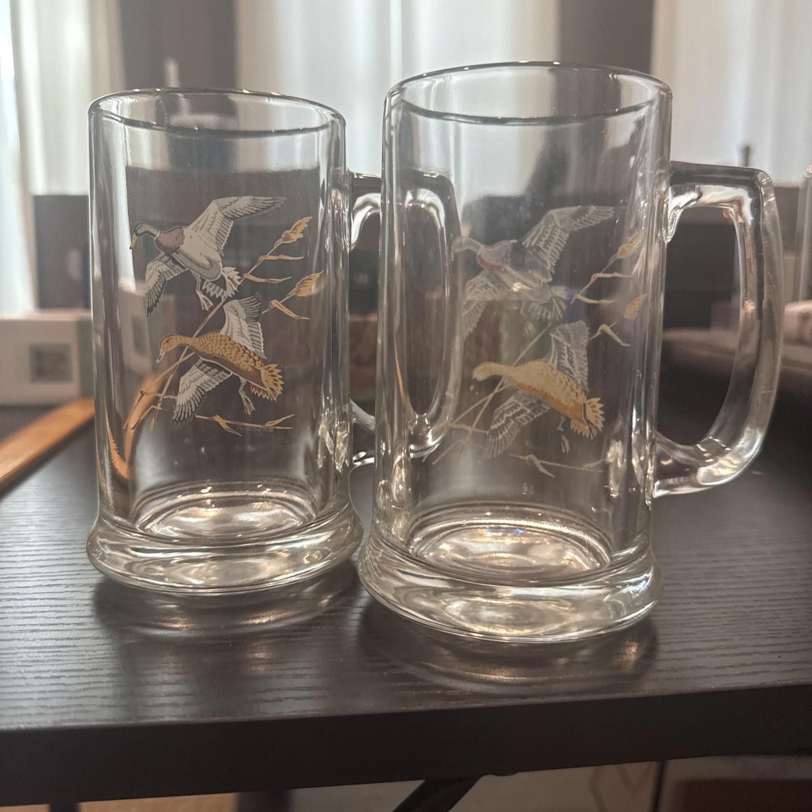 SCHMIDT 2 Vintage Schmidt Beer Eagles Wildlife Glass Beer Mug 5.5" Size ONE SIZE - 1 Thumbnail