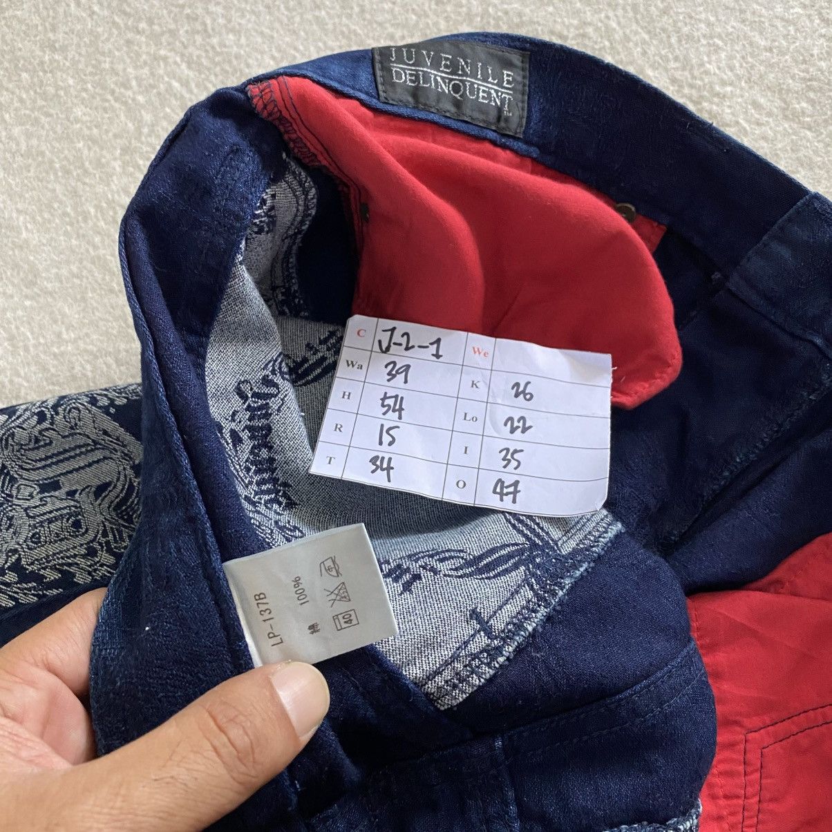 If Six Was Nine × Japanese Brand × Vintage Vintage Juvenile Delinquent Baggy Wide Denim Pants w39 Size US 39 - 10 Thumbnail