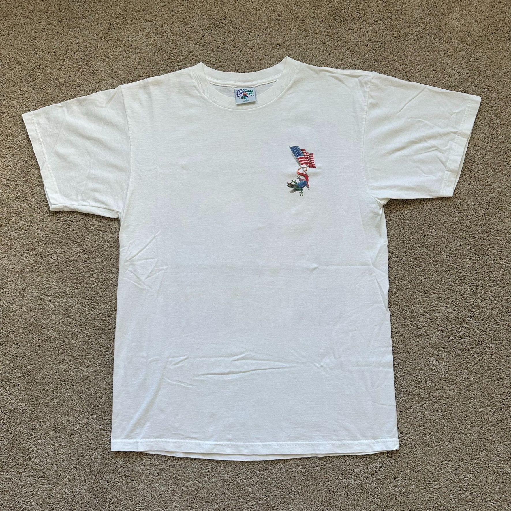 Vintage Vintage Y2K Caribbean Soul USA T-Shirt Patriotic Jimmy Buffe Size US L / EU 52-54 / 3 - 4 Thumbnail