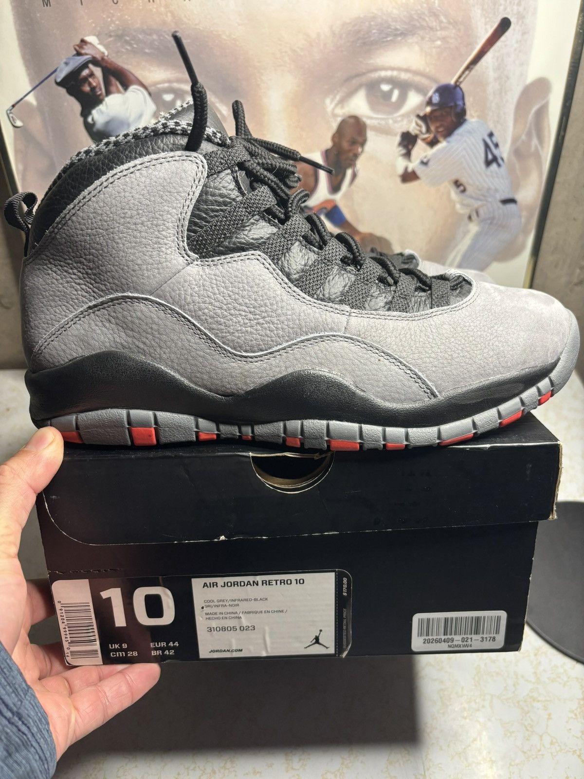Jordan Brand Air Jordan 10 Retro Cool Grey Size US 10 / EU 43 - 1 Thumbnail