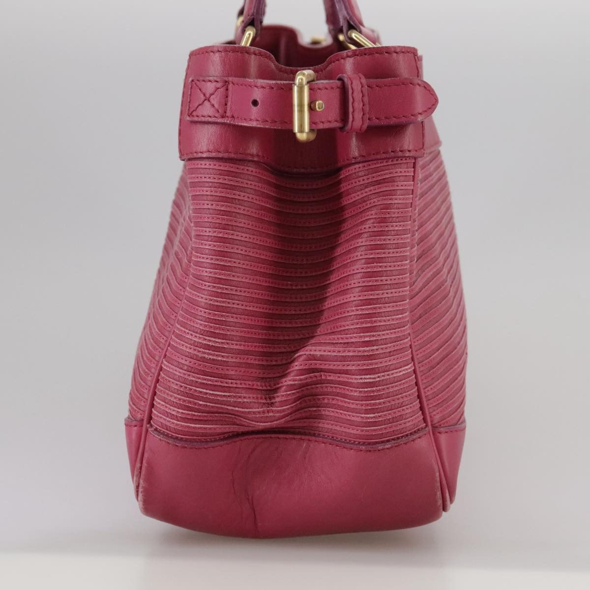 Burberry Blue Label Hand Bag Leather Pink Gold