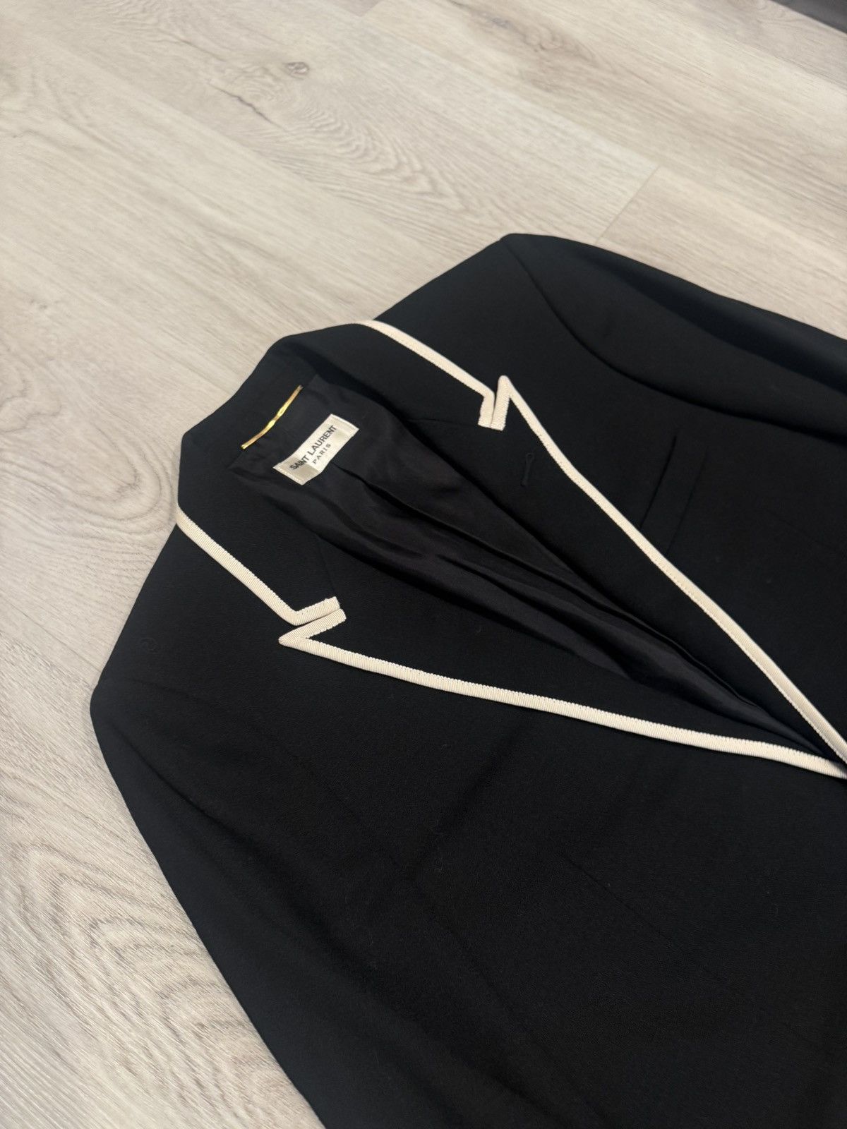 Saint Laurent Paris s/s 2013 white trim wool blazer!! Size US S / EU 44-46 / 1 - 3 Thumbnail