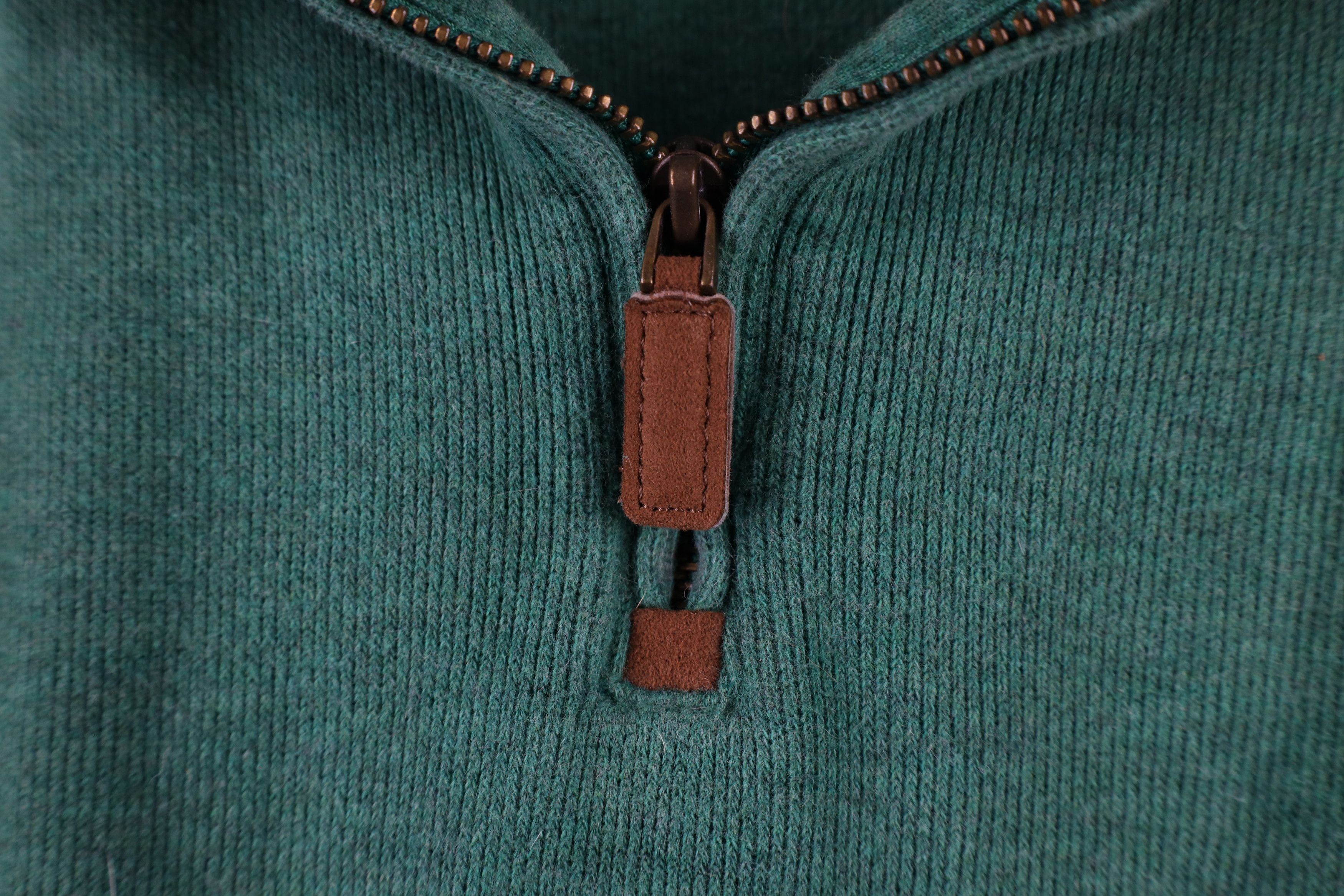 Ralph Lauren × Vintage Vintage Ralph Lauren Cotton Ribbed Knit Half Zip Sweater Size US XL / EU 56 / 4 - 5 Thumbnail