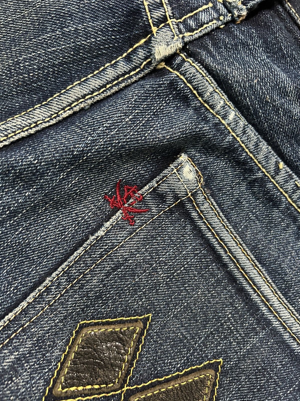 Japanese Brand × Kapital × Vintage R.J.B JAPAN SELVEDGE DISTRESSED DENIM ☠️🎌🎌 Size US 34 / EU 50 - 13 Thumbnail