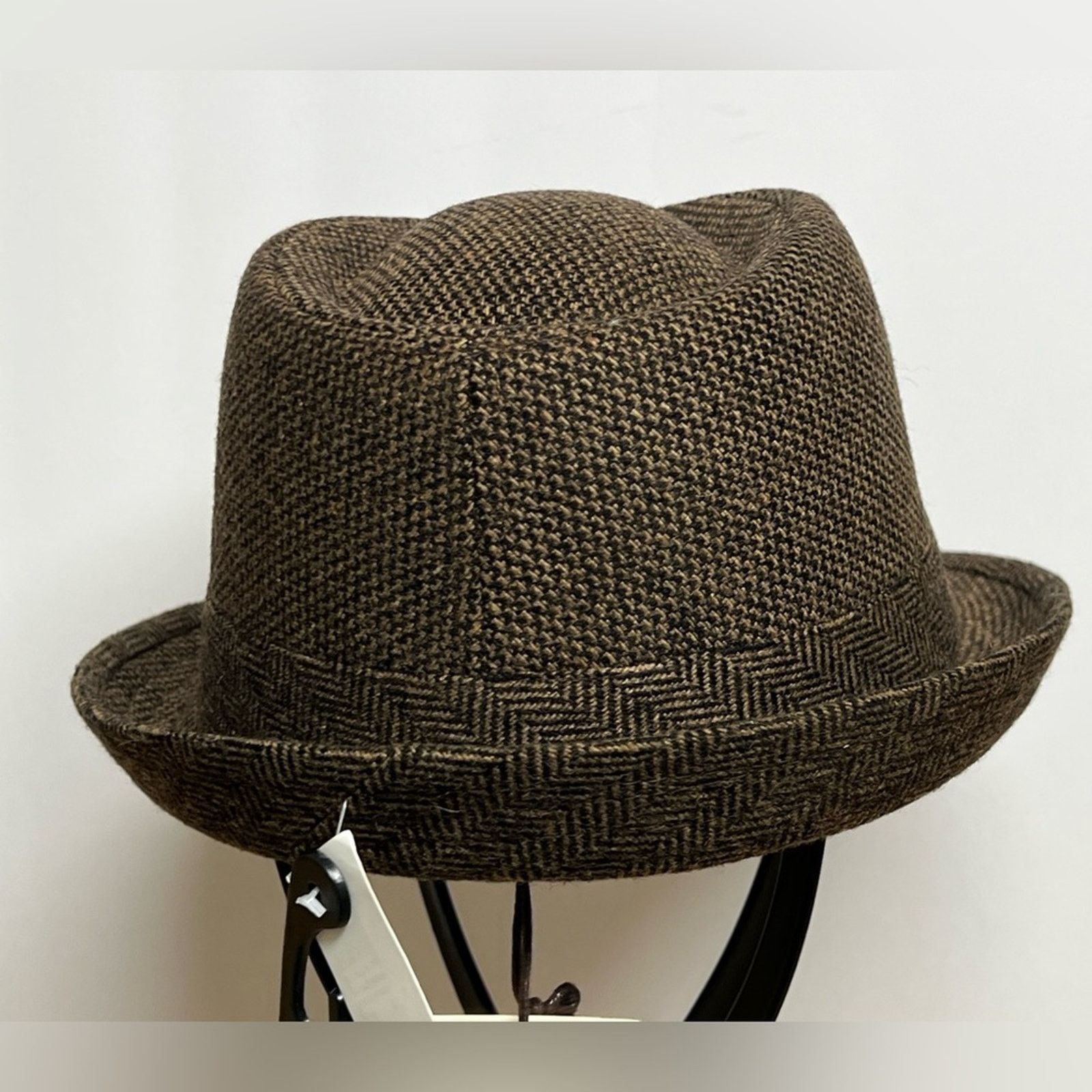 Stetson Stetson Fedora Mens Medium Brown Plaid Wool Blend Hat NEW Size ONE SIZE - 5 Thumbnail