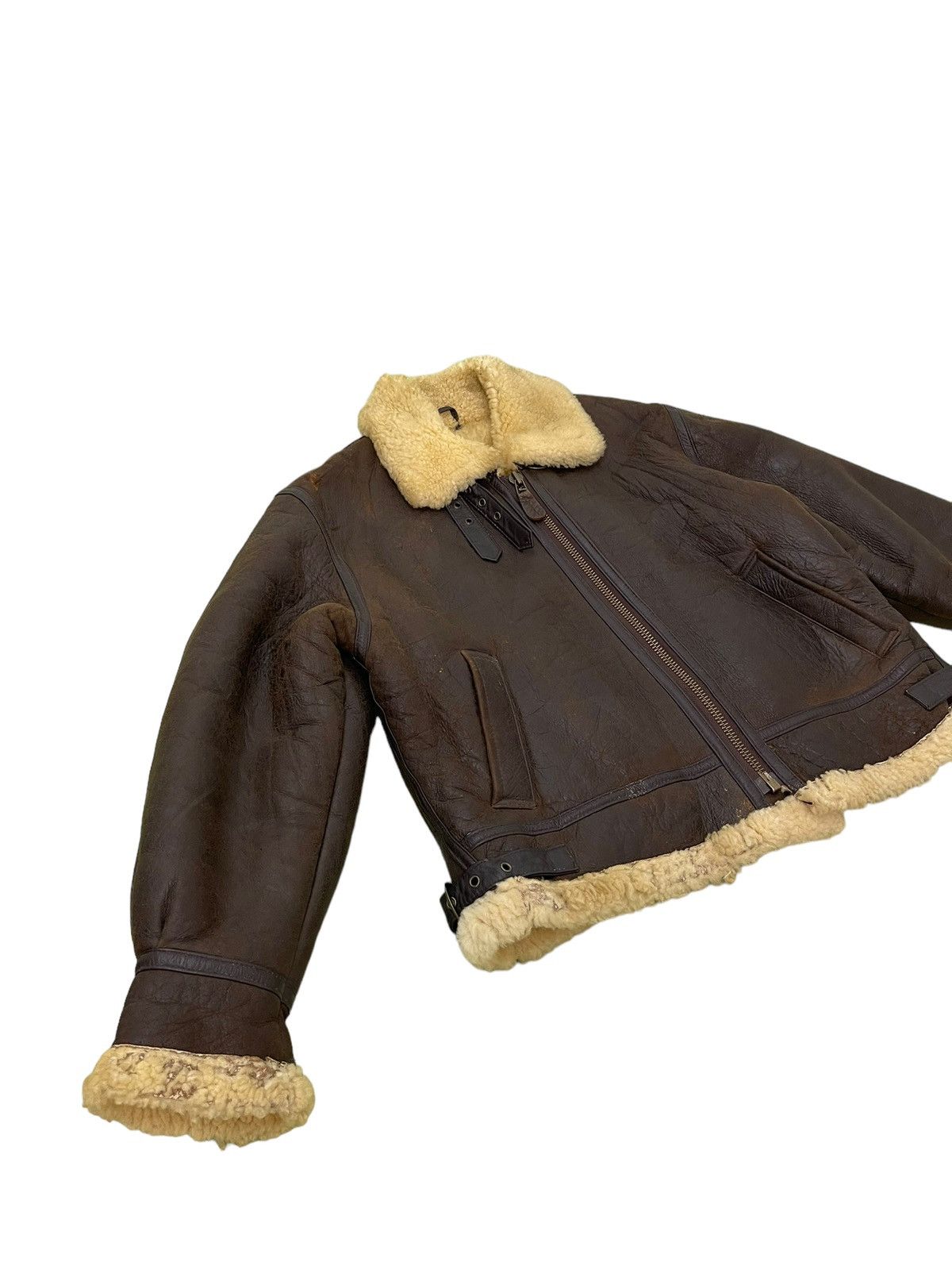 Leather Vtg Type B3 Shearling Beauty Sheepskin Jacket USAF Size US L / EU 52-54 / 3 - 6 Thumbnail