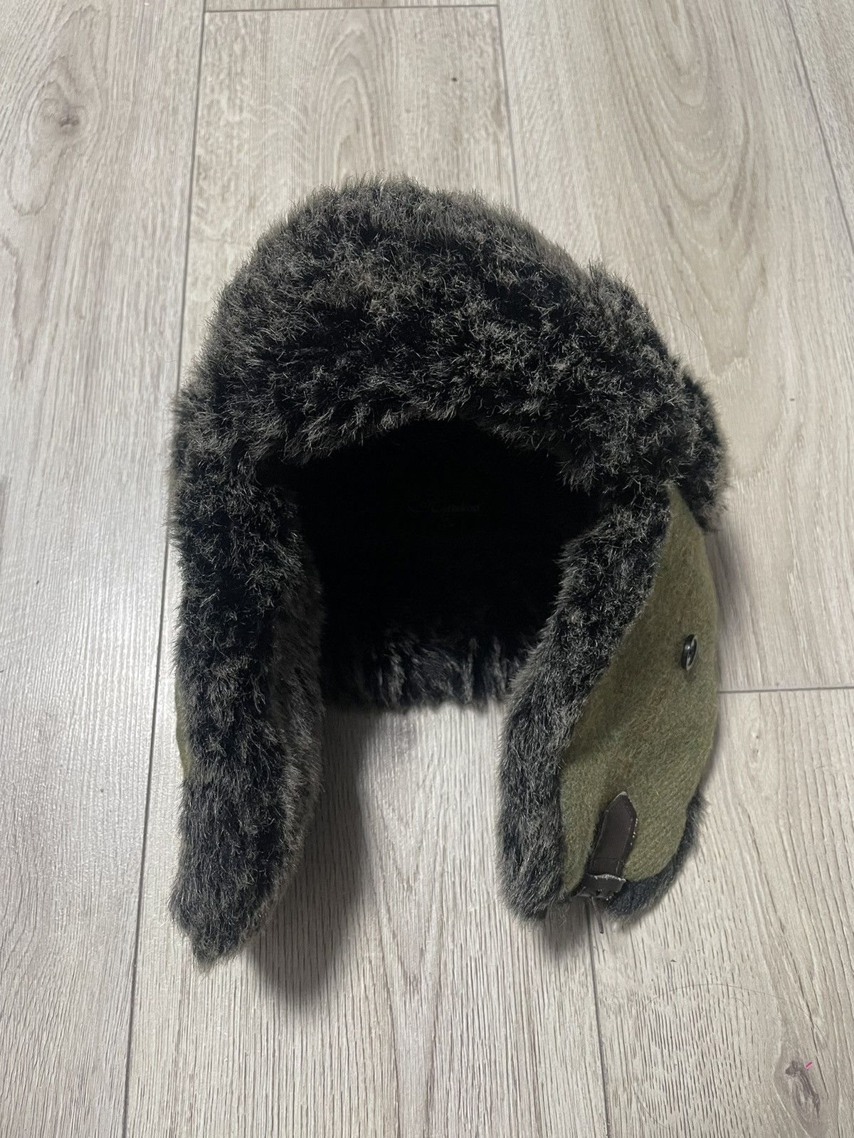 Japanese Brand Y2K Faux Fur Ushanka Tweed Vintage Fuzzy Warm Trapper Hat Size ONE SIZE - 1 Thumbnail