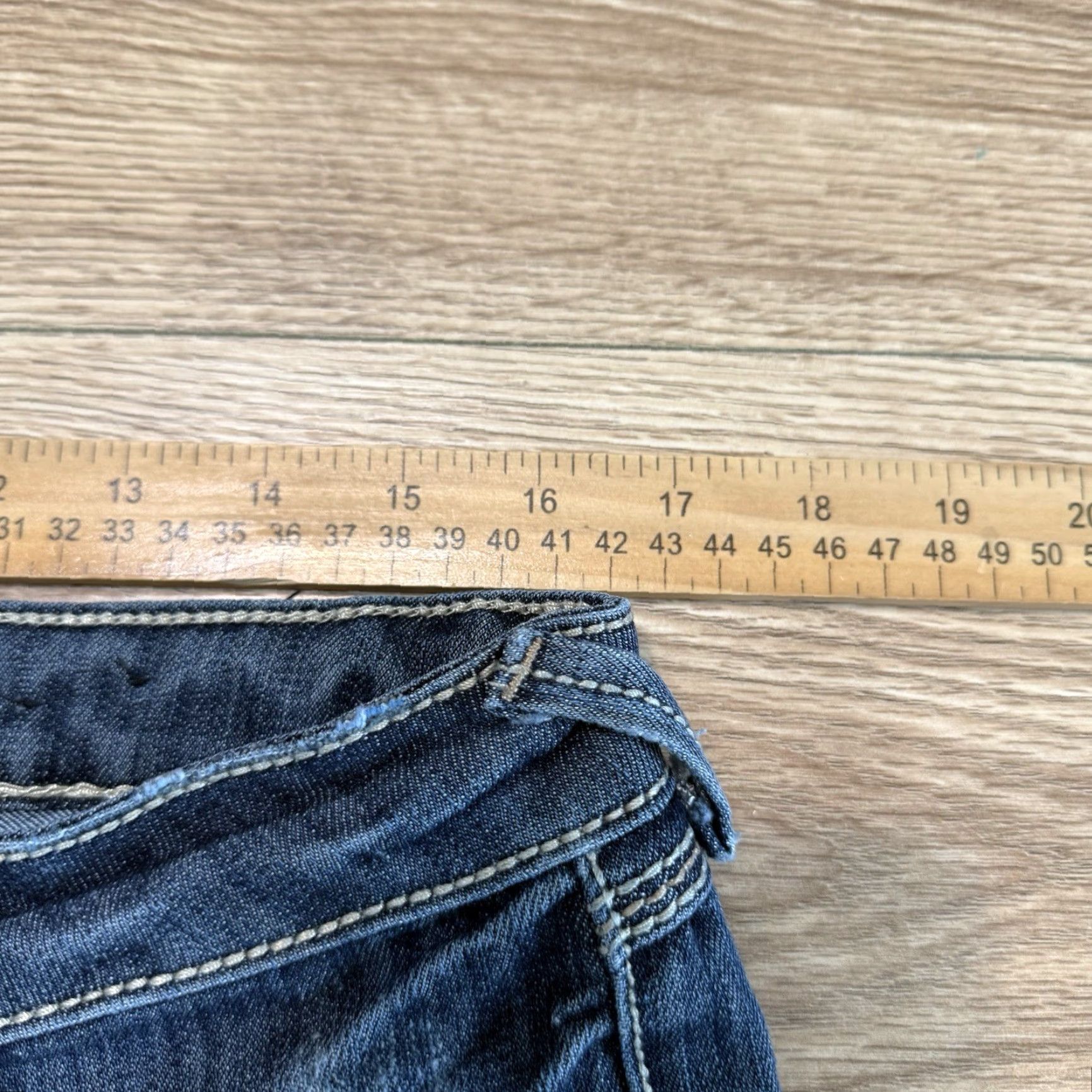 Almost Famous VINTAGE Almost Famous Women’s Jeans Denim Straight Low Rise Blue 11 Juniors Cotton Blend Size 32" / US 10 / IT 46 - 4 Thumbnail