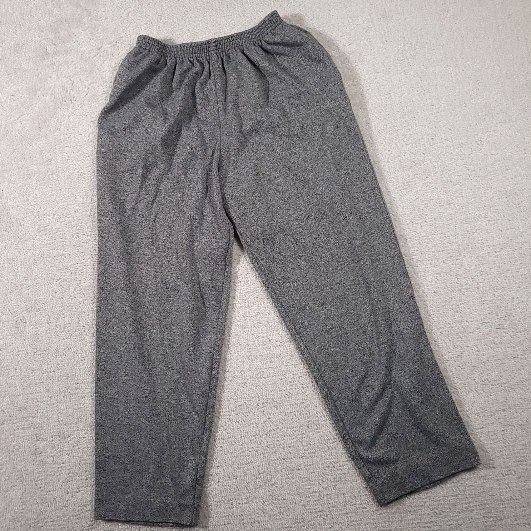 Vintage VINTAGE Alfred Dunner Pants Women's 14 Gray Knit High Rise Crop Pull On USA Size 36" / US 14 / IT 50 - 2 Thumbnail