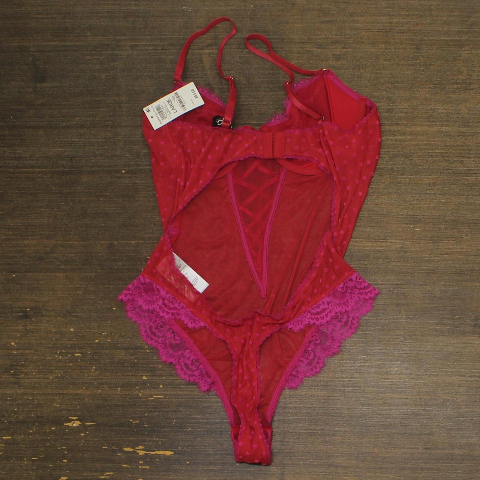 Other Nwt Inc International Concepts Bodysuit Crimson Leaf Red L Size 36" / US 14 / IT 50 - 2 Thumbnail