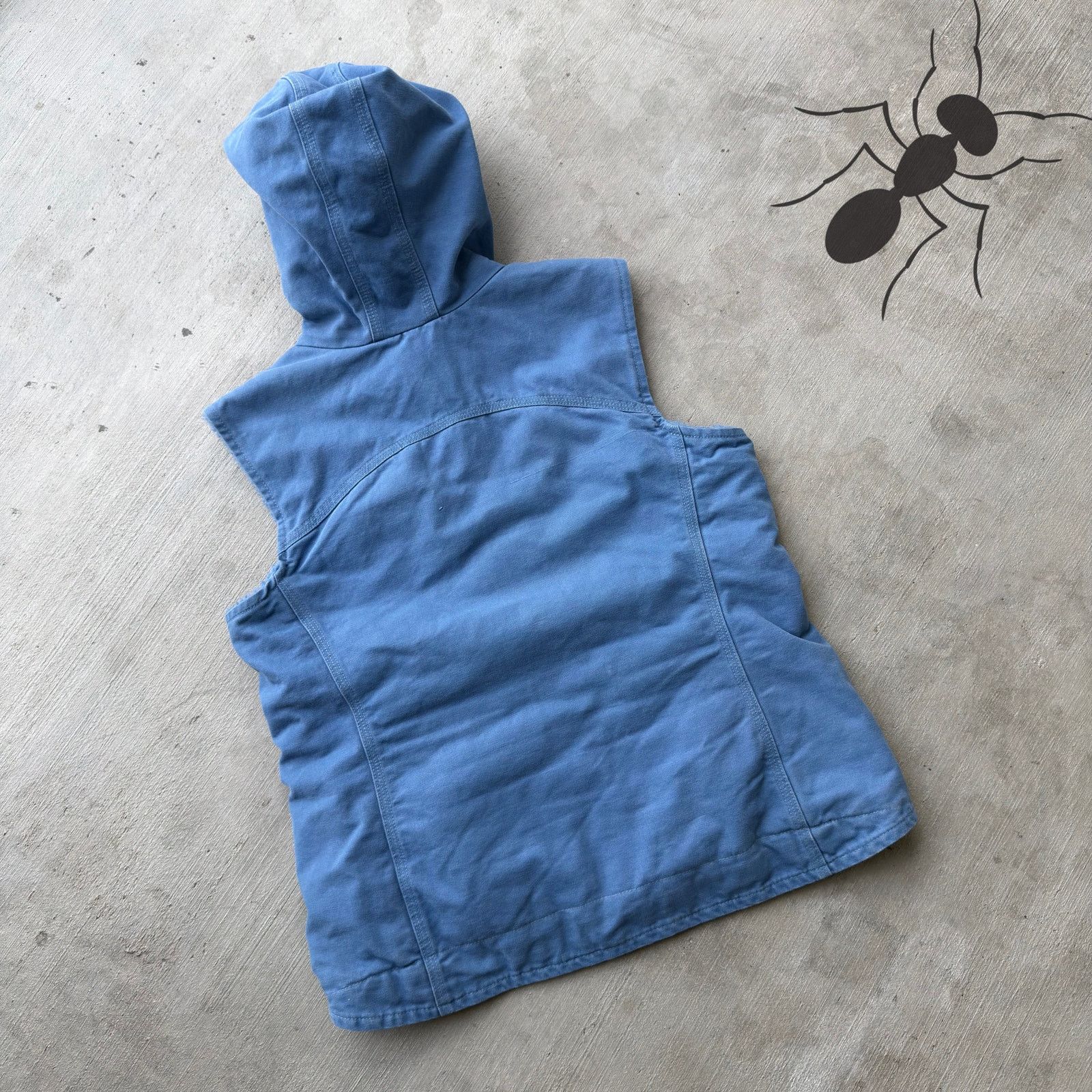 Carhartt × Vintage Carhartt light blue hooded Sherpa work wear vest Size US L / EU 52-54 / 3 - 5 Thumbnail