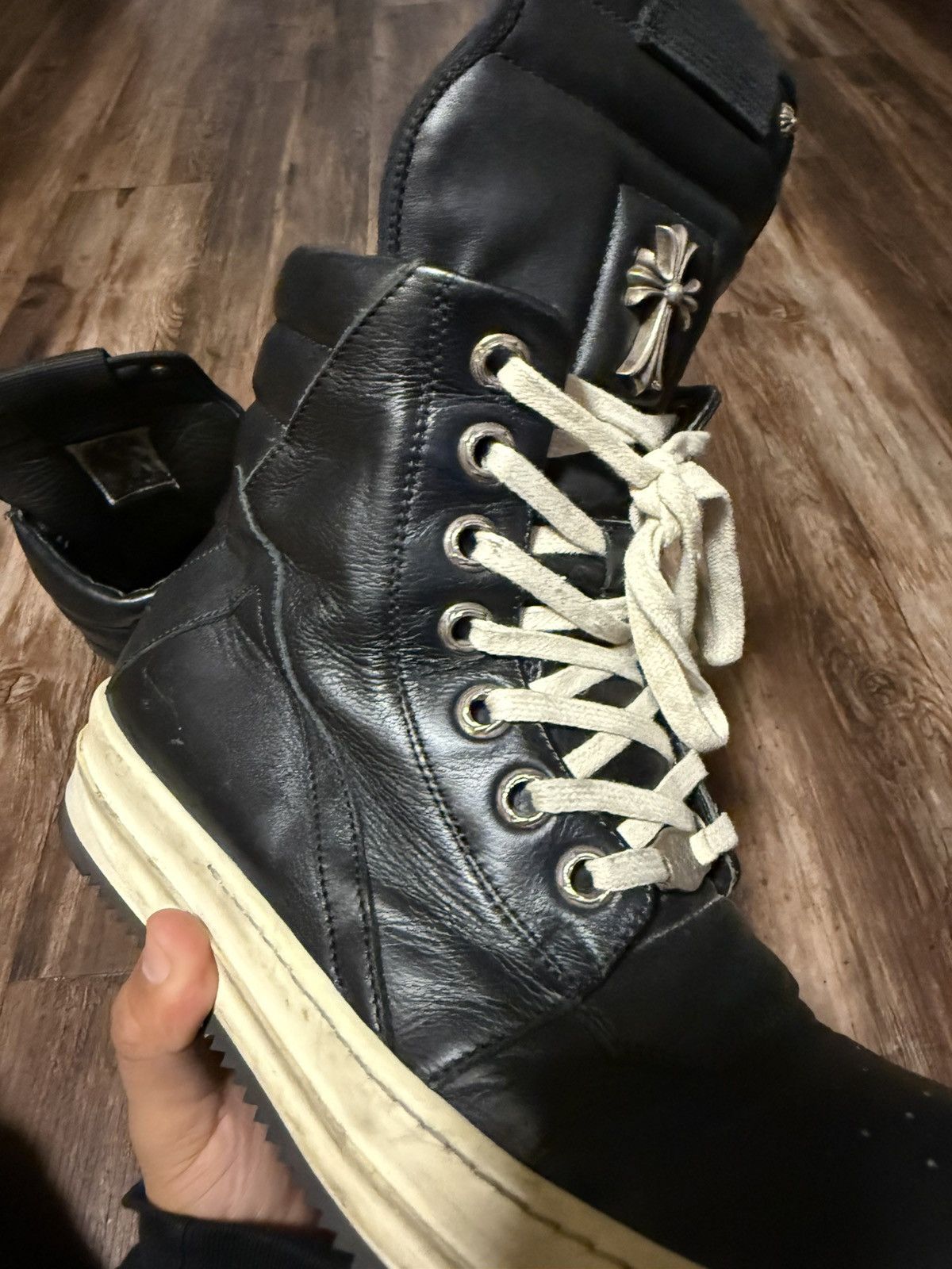 Chrome Hearts × Rick Owens Chrome Hearts Rick Owens Geo Baskets Size US 10 / EU 43 - 3 Thumbnail