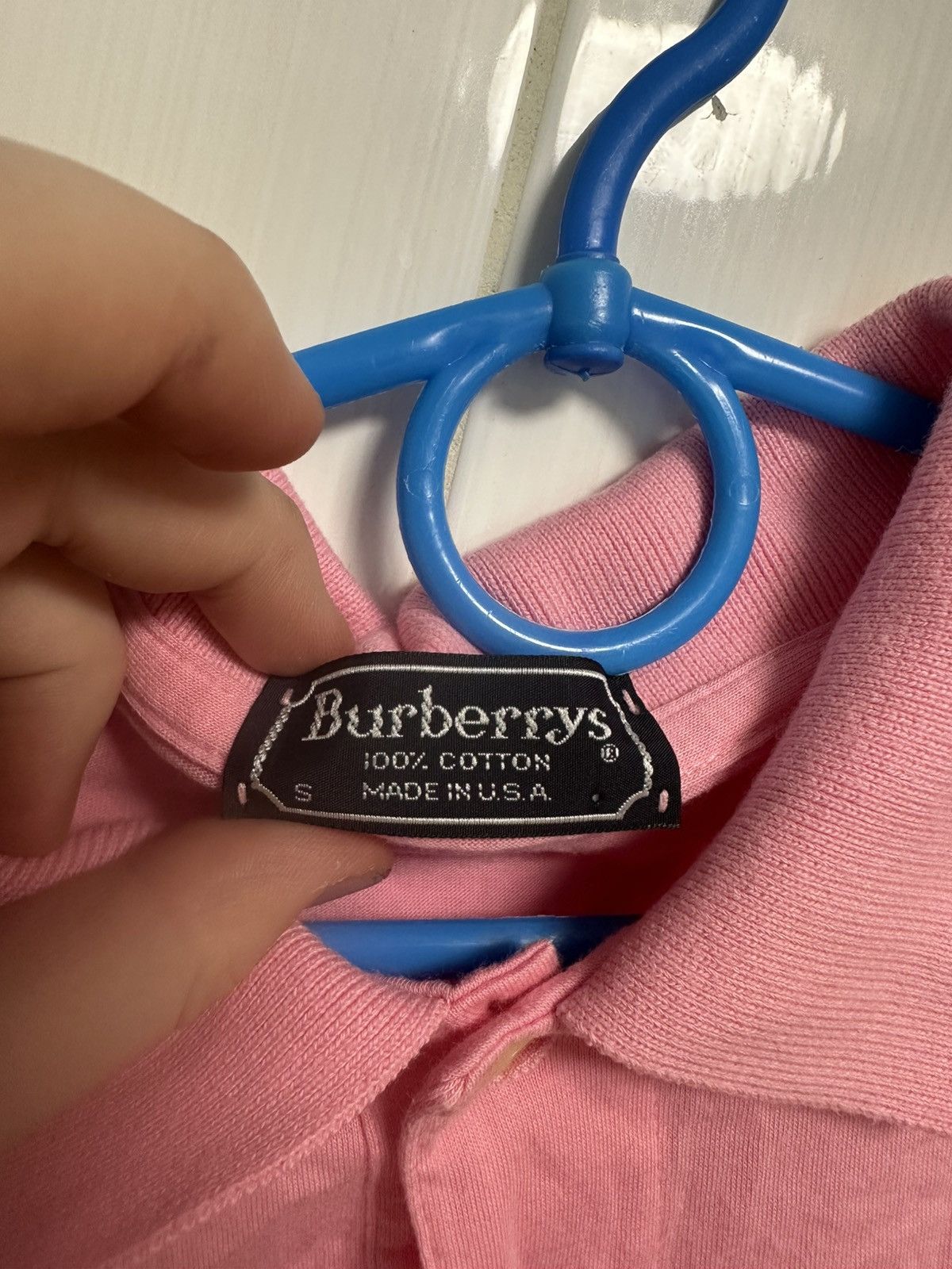 Burberry × Vintage Vintage Burberry Luxury Polo T-Shirt pink made in USA Size US S / EU 44-46 / 1 - 3 Thumbnail