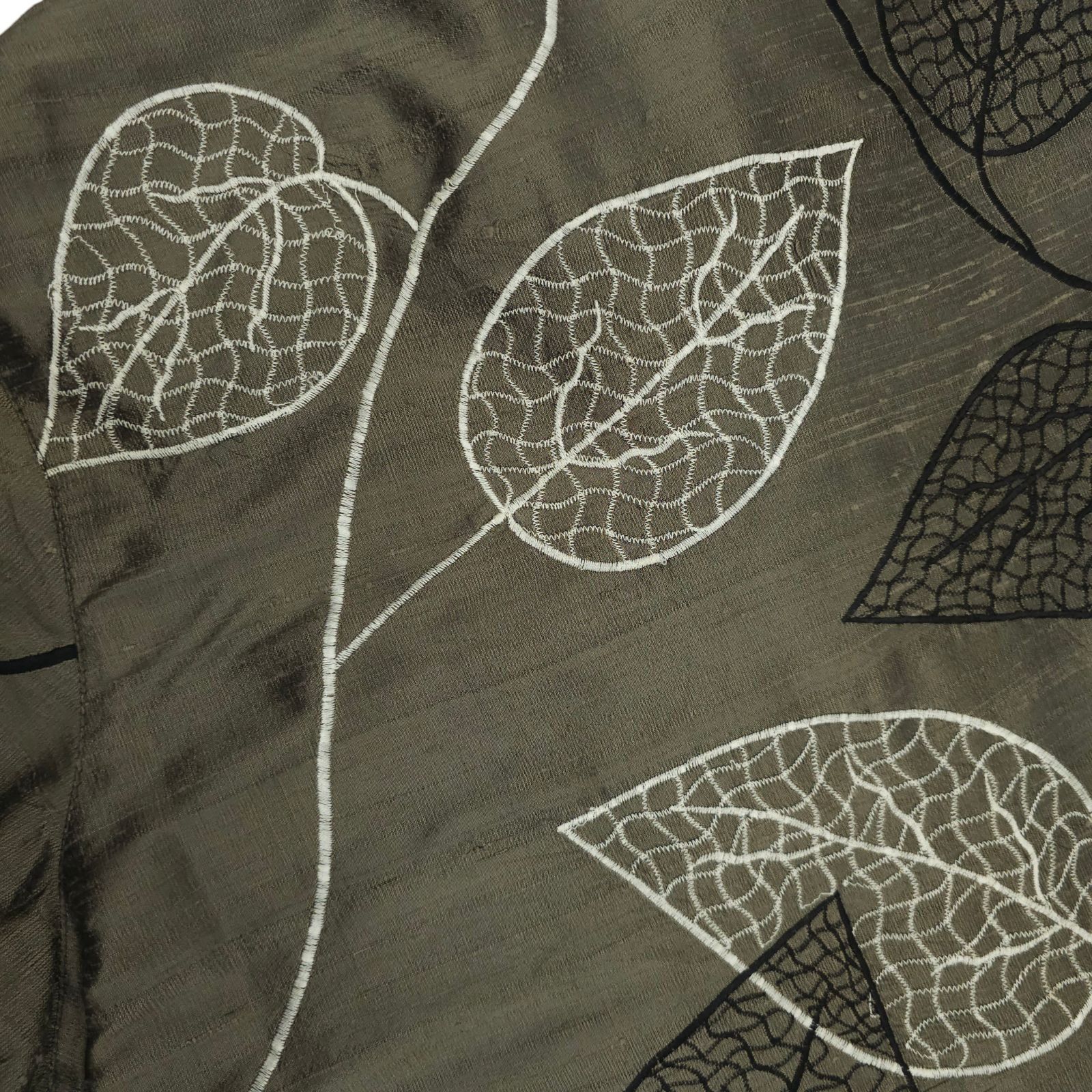 Other Yak Magik Shirt Jacket XL Embroidered Leaf Silk Boho Vintage Size XL / US 12-14 / IT 48-50 - 16 Thumbnail