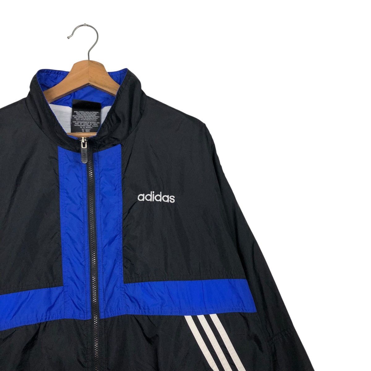 Adidas × Vintage 📌Vintage Zipper Jacket Adidas Striped Blanket Size US L / EU 52-54 / 3 - 7 Thumbnail
