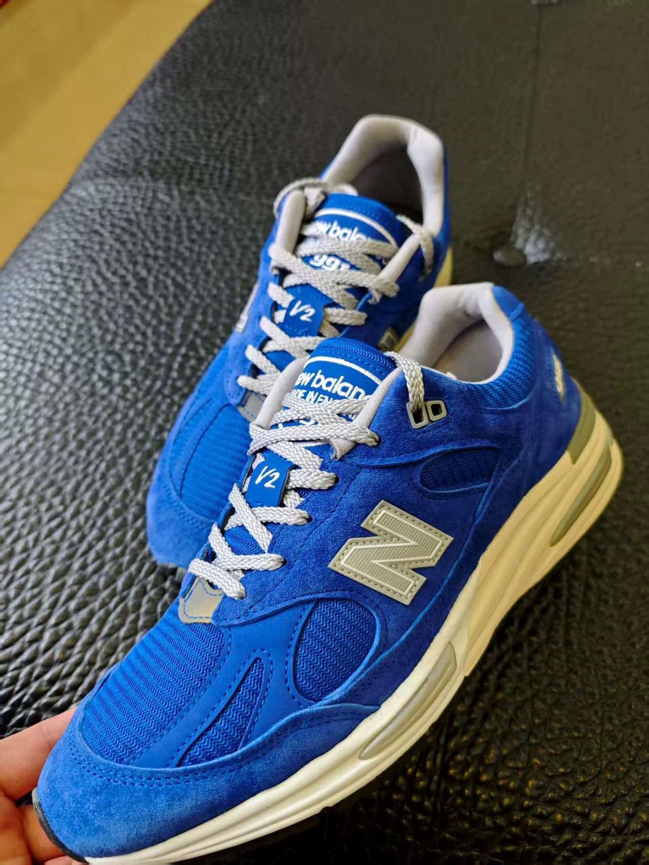 New Balance New Balance 991V2 U991BL2 UK Blue Men Low Top Trainers Size US 10 / EU 43 - 2 Thumbnail