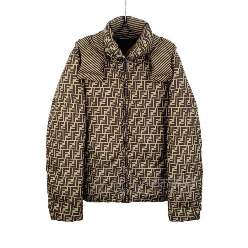 Other Fendi Polyester Double F Logo Printed Reversible Puffer Ja Size US L / EU 52-54 / 3 - 1 Thumbnail