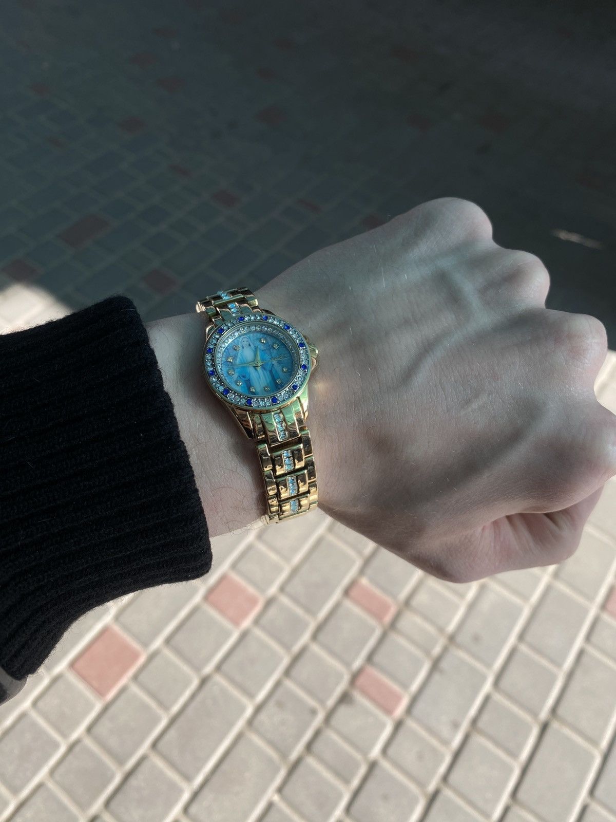 Japanese Brand Elgin Virgin Mary Gold Watch Rare Archive Religious Y2K Size ONE SIZE - 3 Thumbnail