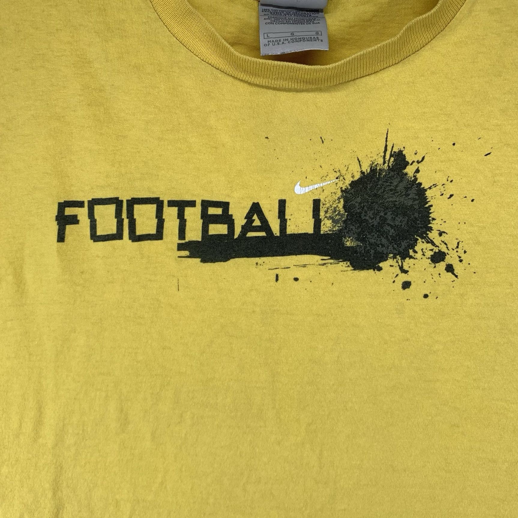Nike VINTAGE Nike Football T-Shirt Men L Yellow Short Sleeve Crew Neck Graphic Print 2000s NCAA NFL Sports Size US L / EU 52-54 / 3 - 2 Thumbnail