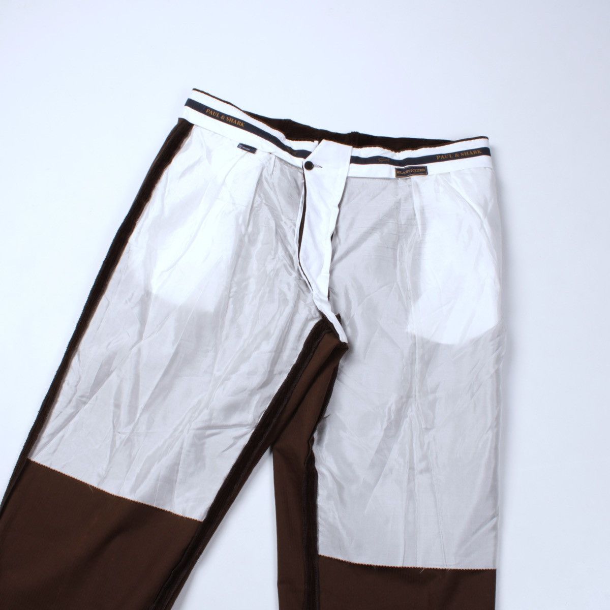 Designer × Paul & Shark × Vintage PAUL & SHARK Velvet Vintage Brown Pants Trousers Elasticized Size US 44 / EU 60 - 18 Thumbnail