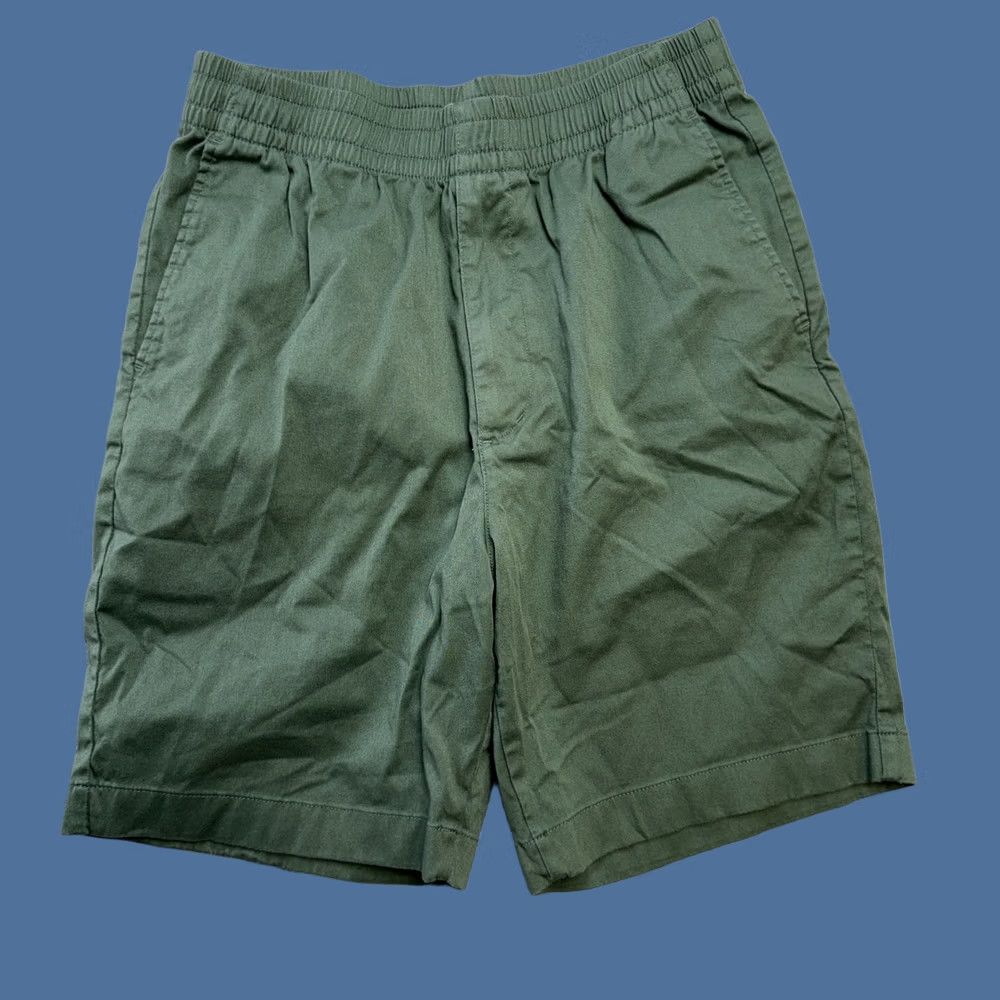 Uniqlo Uniqlo Shortss Mens Medium Green Elastic Waist Twill Casual 28x7 Chino Athletic Stretch Quick Dry Easy Dry Fit Size US 31 - 1 Thumbnail
