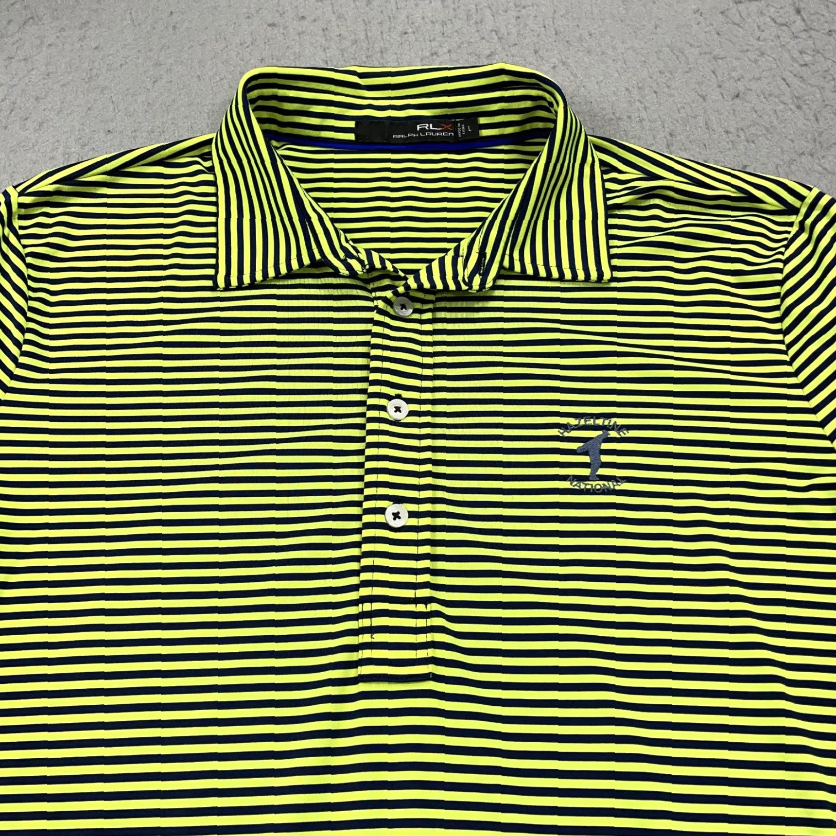 RLX Ralph Lauren RLX Ralph Lauren Polo Shirt Mens Large Hazeltine National Golf Neon Yellow Polo Shirt RLX Ralph Lauren Size US L / EU 52-54 / 3 - 2 Thumbnail