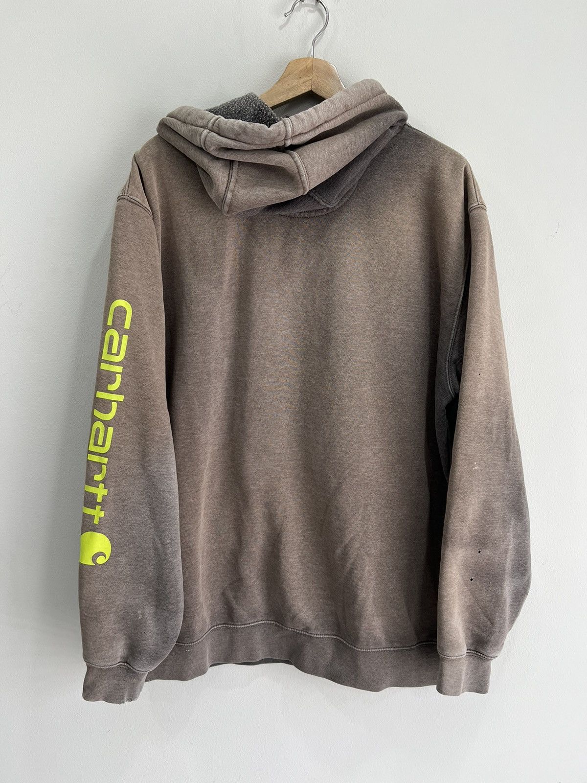 Carhartt Vintage Carhartt Sun Faded Hoodie Sweater Spellout Size US XL / EU 56 / 4 - 2 Thumbnail