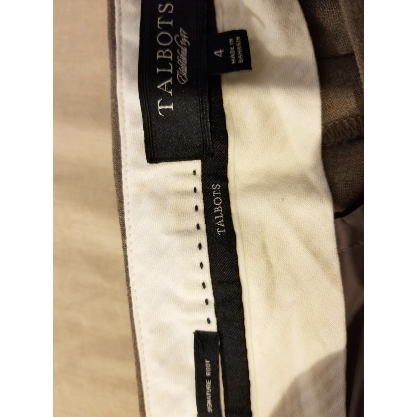 Talbots Womens Talbots Dress Pants 4 Gray Talbots Pants Dress Pants Women Size 4 Gray Slack Trouser Style Men? Size 27" / US 4 / IT 40 - 4 Thumbnail