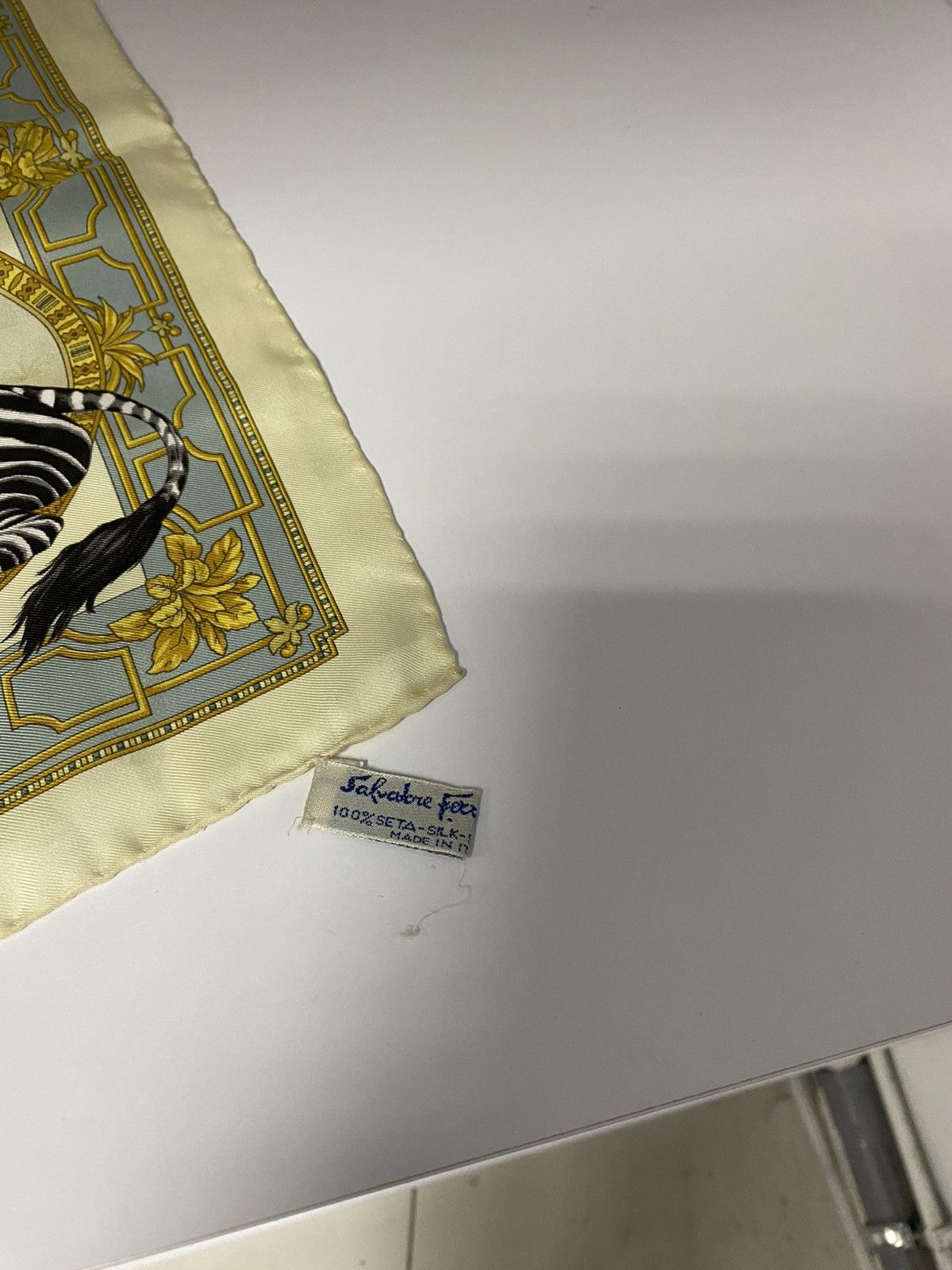Salvatore Ferragamo × Vintage Vintage Salvatore Ferragamo Scarf Zebra Pattern Size ONE SIZE - 8 Thumbnail