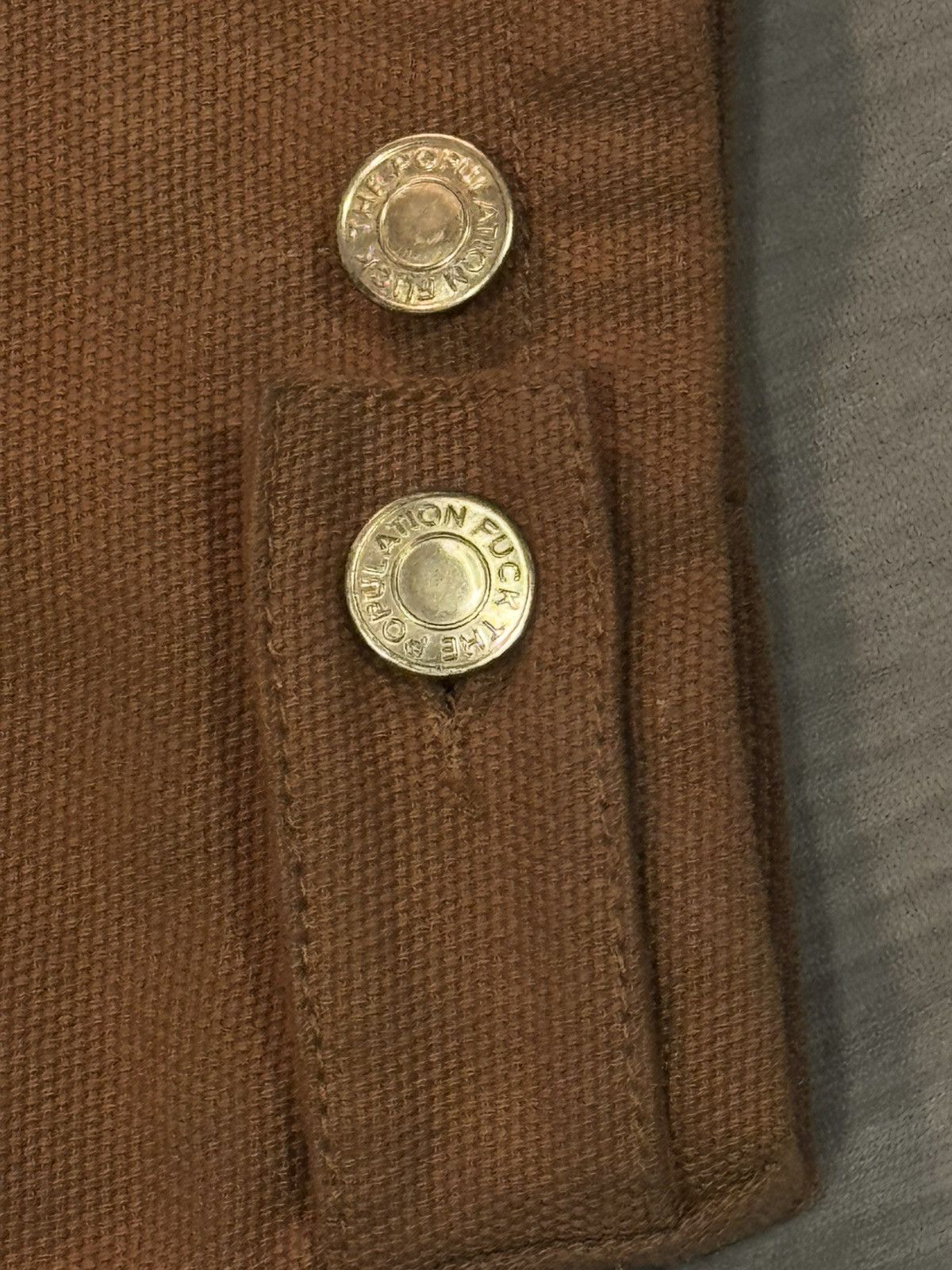 Fuck The Population FTP (FuckThePopulation) Embossed Logo Work Jacket Brown Size US XL / EU 56 / 4 - 8 Thumbnail