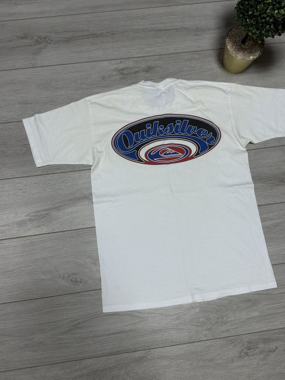 Quiksilver Quilsilver USA surf vintage big logo print tee shirt Quick Size US L / EU 52-54 / 3 - 2 Thumbnail
