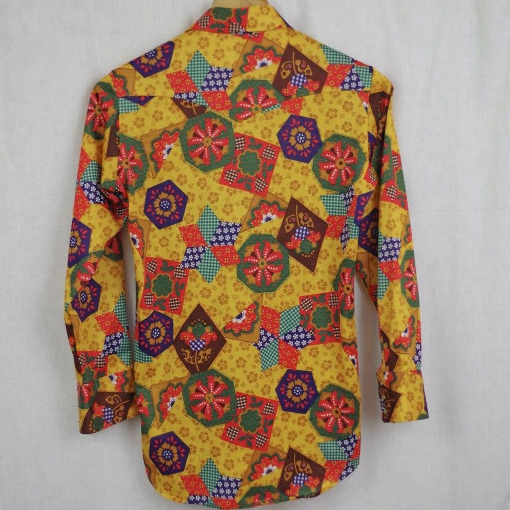Lee Vintage Snap Button Patchwork Pattern Western Shirt 15.5-34 Size US M / EU 48-50 / 2 - 6 Thumbnail