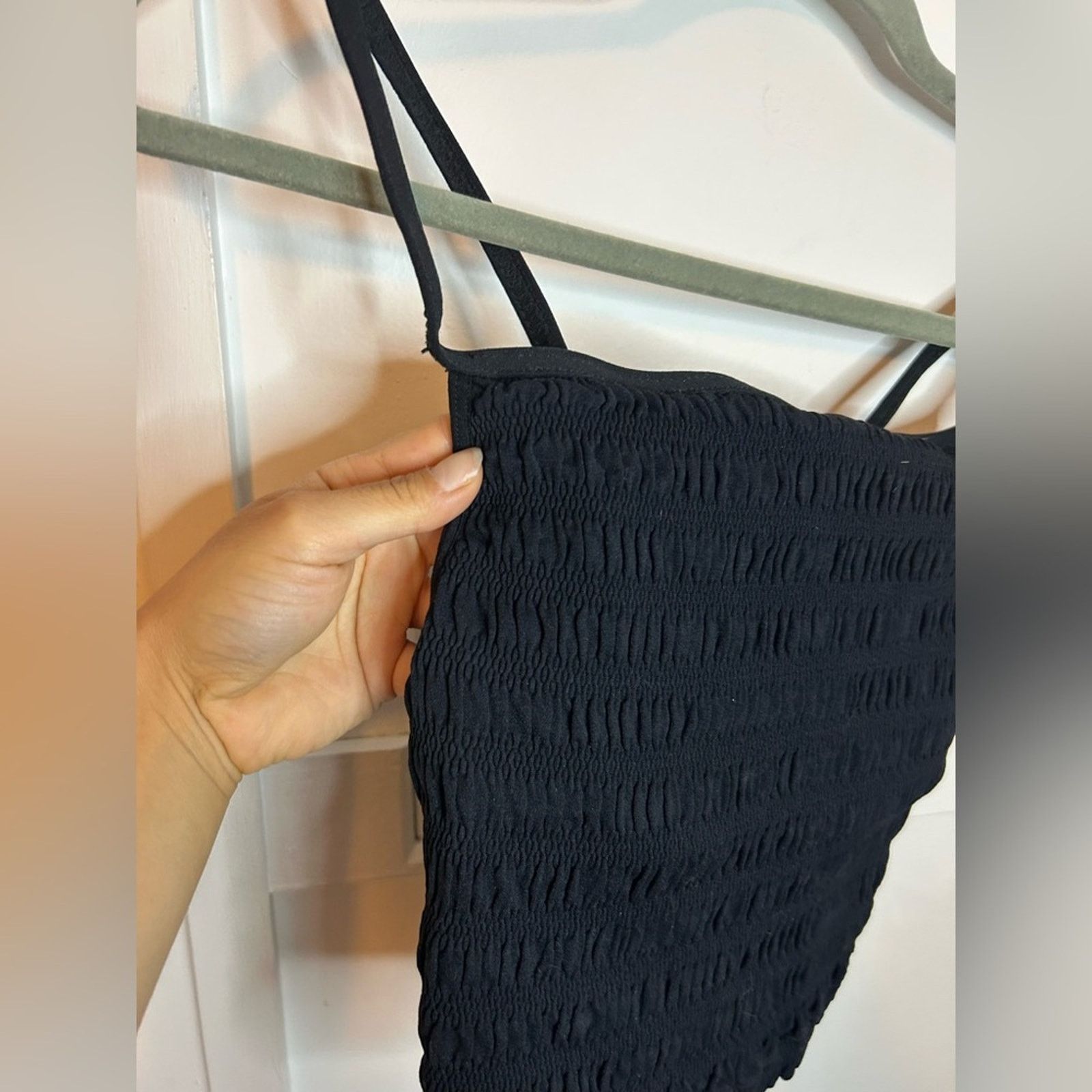Free People Free People Movement Femme Ruched Black Sports Bra Tank Size ONE SIZE - 4 Thumbnail