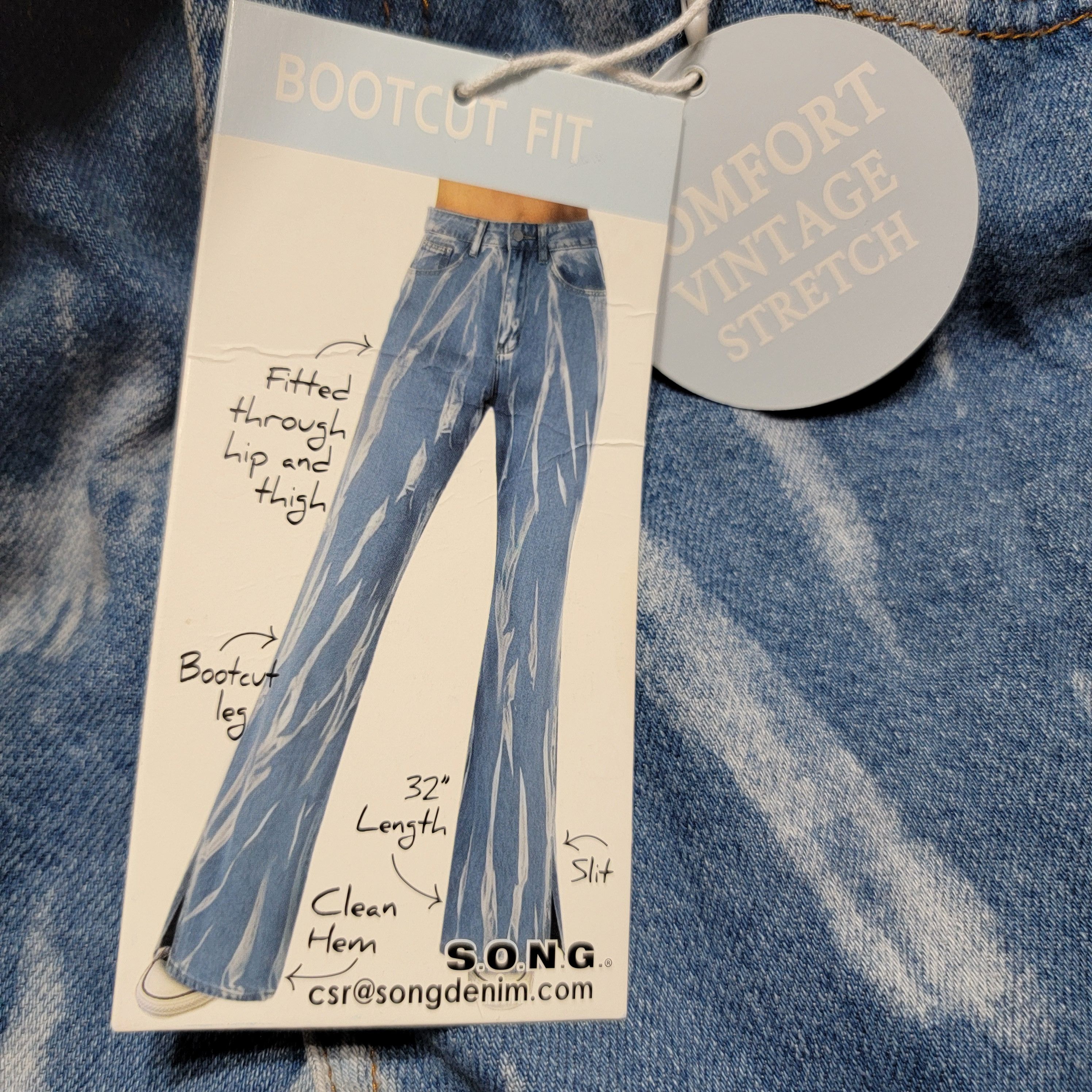 Other S.O.N.G. Bootcut Comfort Vintage Stretch-Size 9 / 29 NWT Size 30" / US 8 / IT 44 - 8 Thumbnail