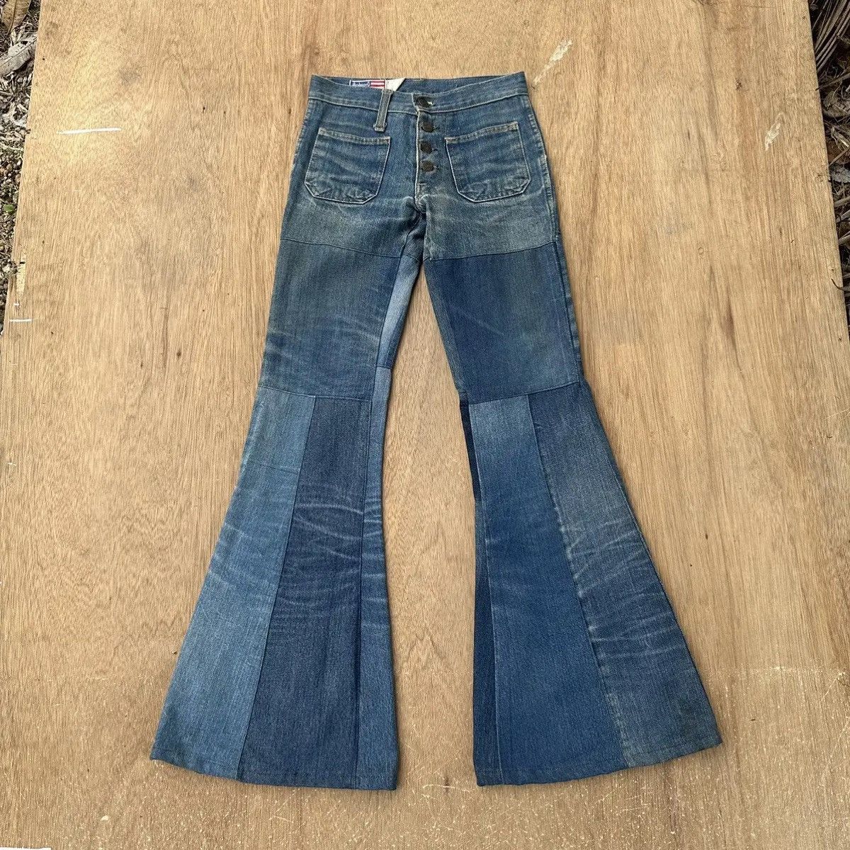 Hysteric Glamour FLARE/BOOTCUT‼️VTG BOBSON JEANS PATCHWORK VERY RARE WIDE LEG Size US 26 / EU 42 - 1 Thumbnail