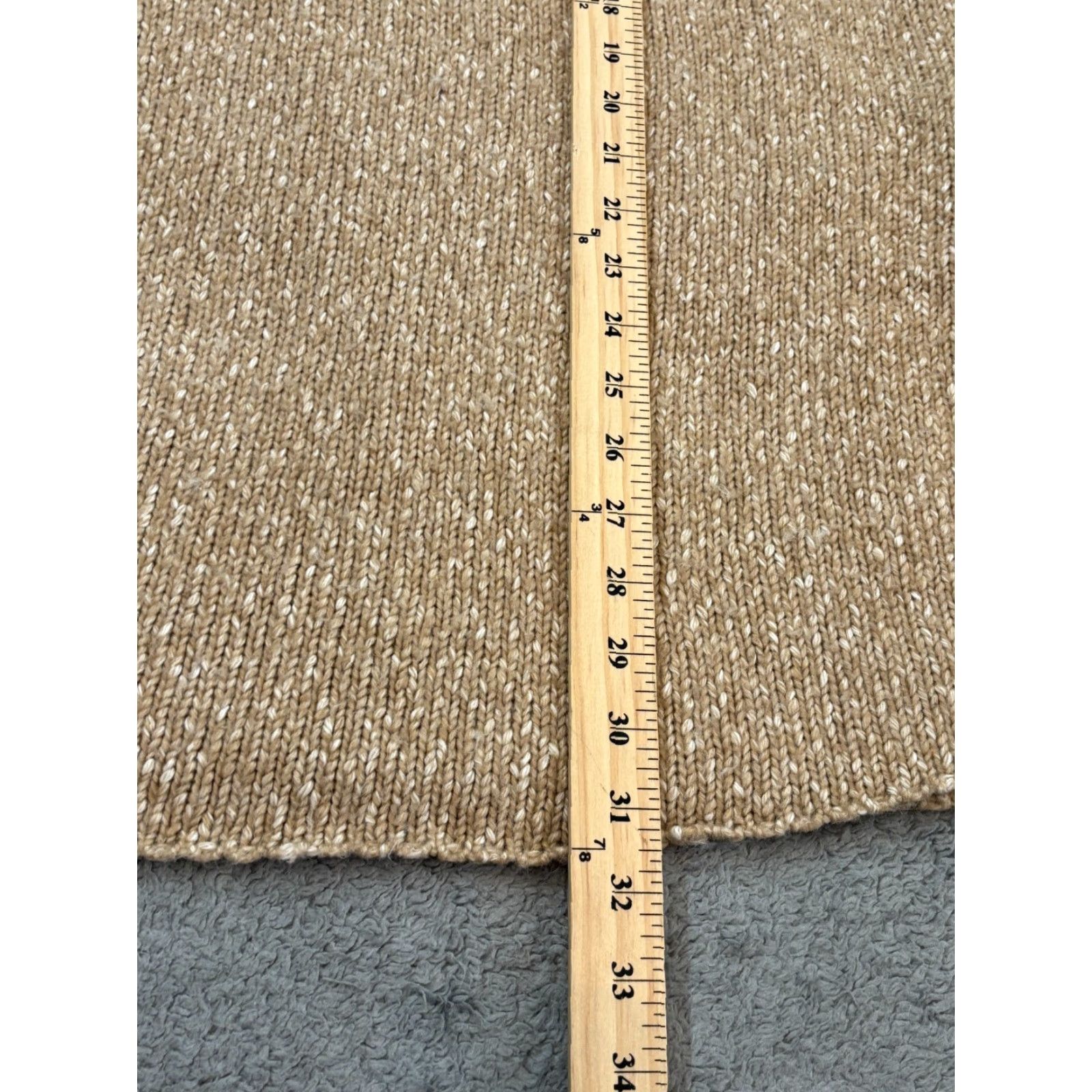 Gap Gap Sweater Tunic Beige Knit Long Sleeve Crew Neck Pullover Womens M, Casual, Regular, Size M, Gap, Solid Pattern Size M / US 6-8 / IT 42-44 - 4 Thumbnail