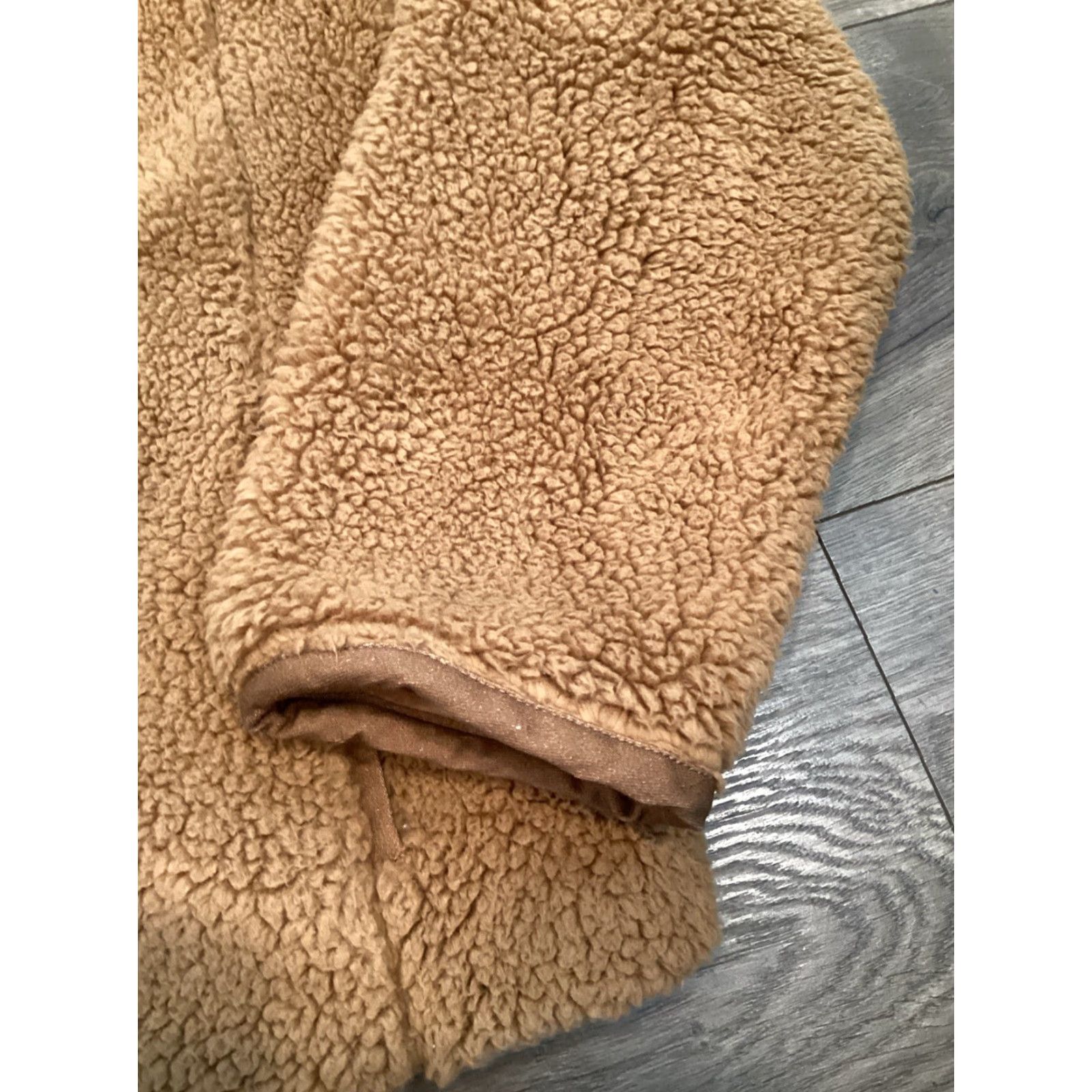 Vintage We The Free People Izzy Wrap Teddy Sherpa Fleece Jacket Women XS Brown Coat Short Size XS / US 0-2 / IT 36-38 - 6 Thumbnail